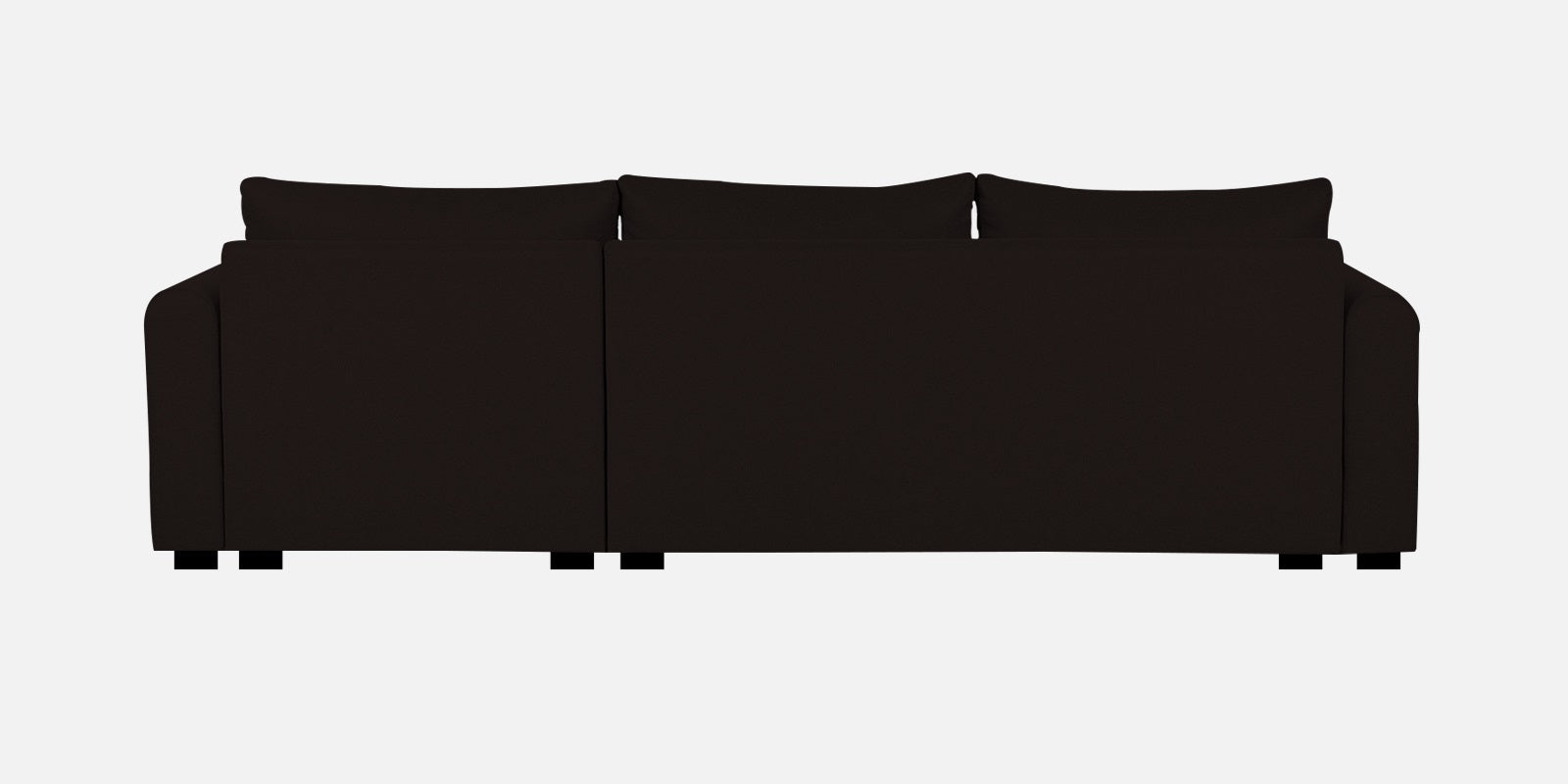 Sigma Fabric LHS Sectional Sofa (3+Lounger) In Cara Brown Colour - Febonic Living