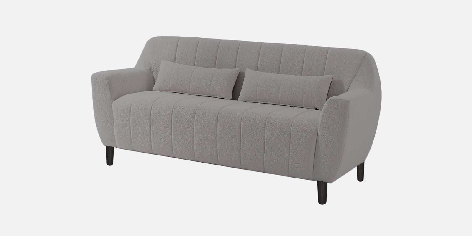 Nesco Boucle Fabric 2 Seater Sofa In Sweden Gary Colour - Febonic Living