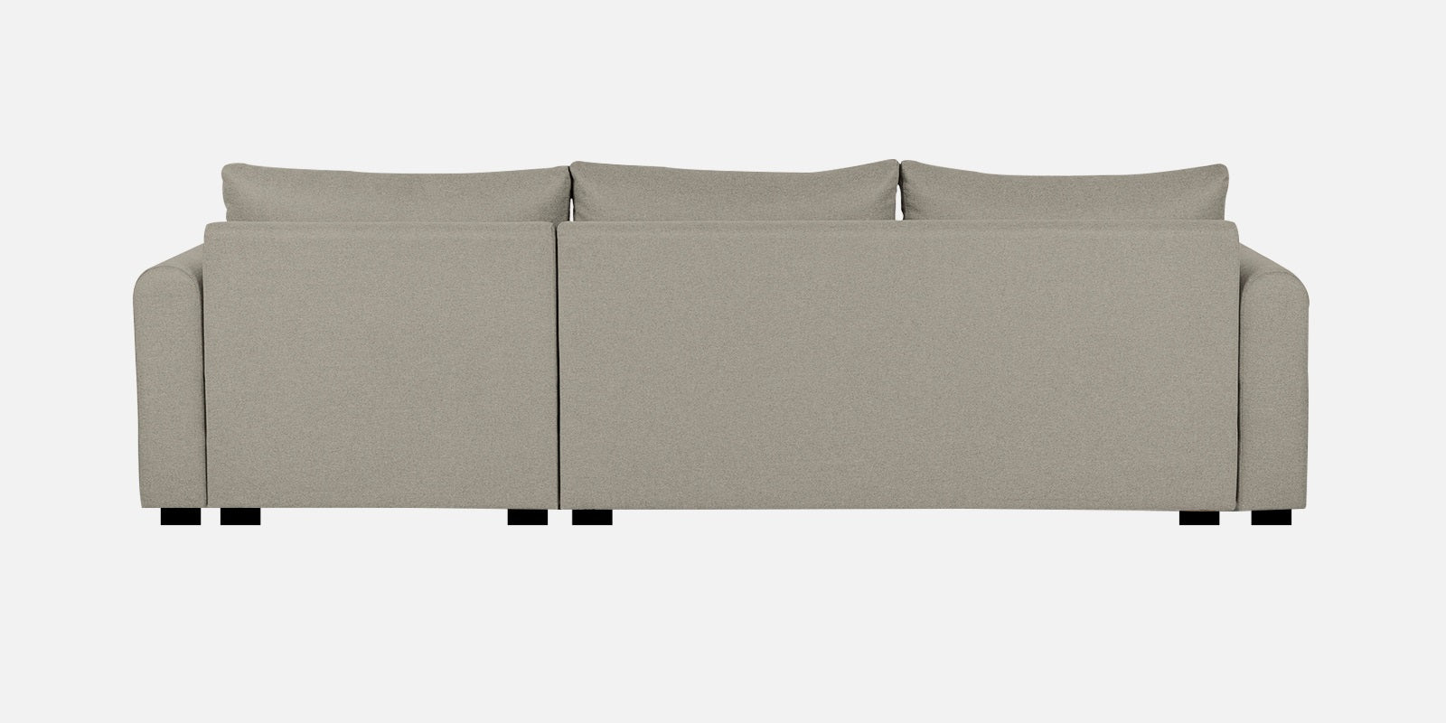 Sigma Fabric LHS Sectional Sofa (3+Lounger) In Ash Grey Colour - Febonic Living