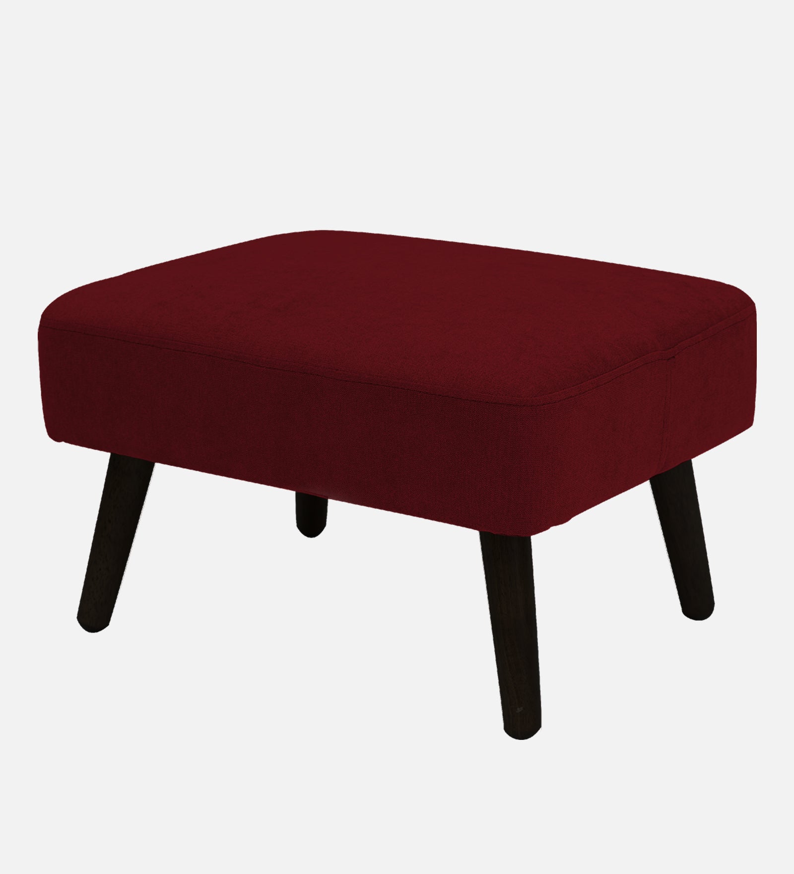 Luke Fabric Foot Stool In Blood Maroon Colour - Febonic Living