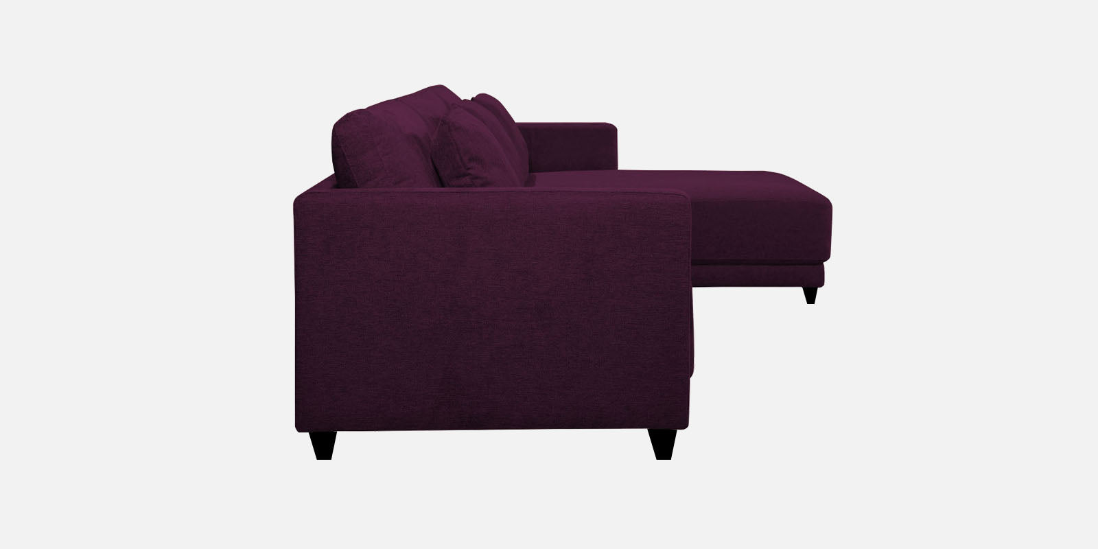 Kera Fabric LHS Sectional Sofa (3+Lounger) In Greek Purple Colour - Febonic Living