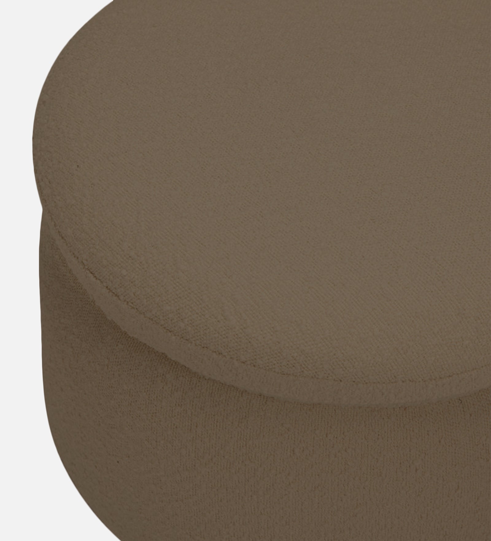 Noki Boucle Fabric Ottoman In Caro Beige Colour With Storage - Febonic Living