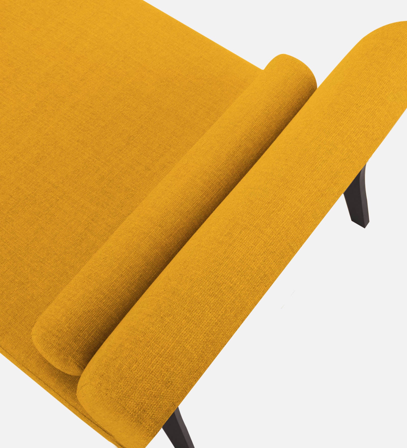 Noce Fabric Armless Chaise Lounger In Bold Yellow Colour - Febonic Living