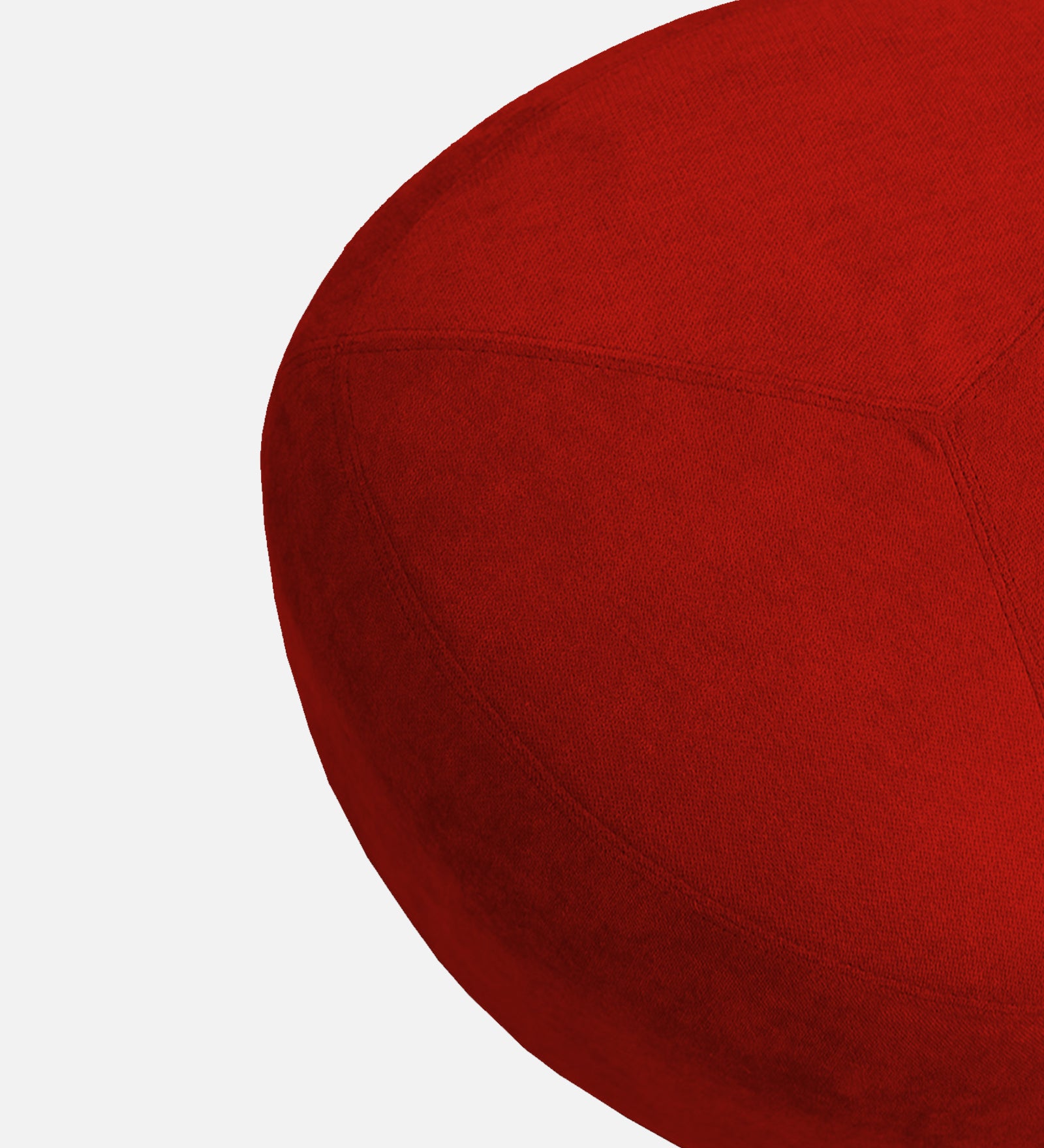 Keori Fabric Pouffe In Ruby Red Colour - Febonic Living