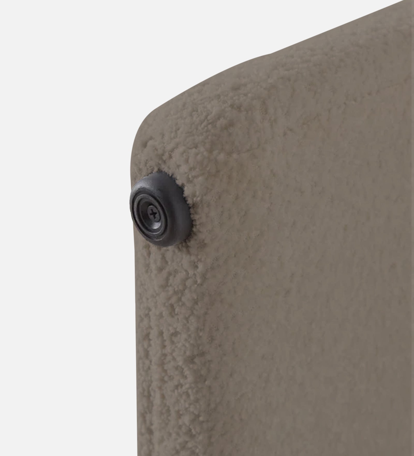 Olive Boucle Foot Stool In Cement Beige Colour - Febonic Living