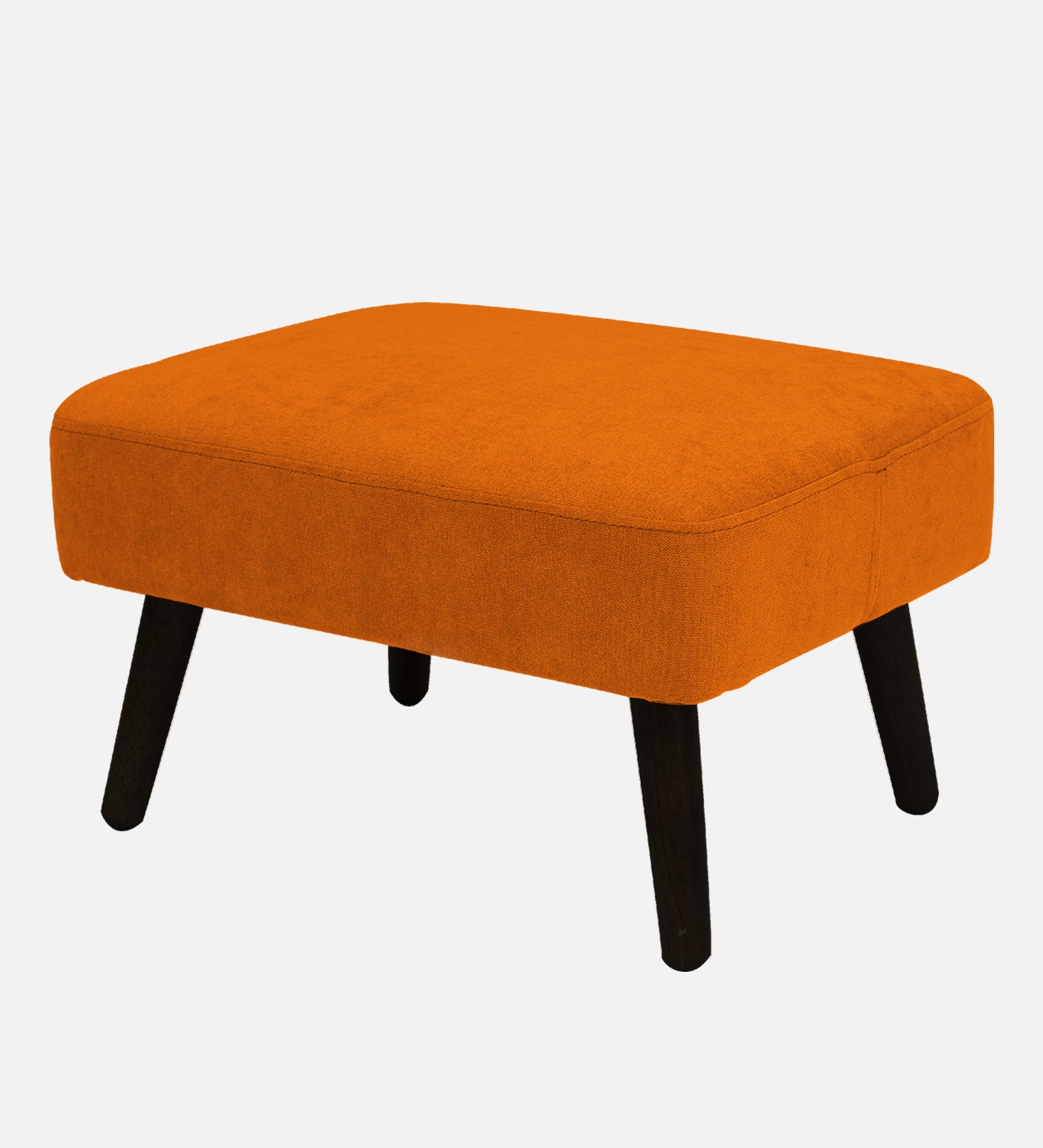 Luke Fabric Foot Stool In Vivid Orange Colour - Febonic Living
