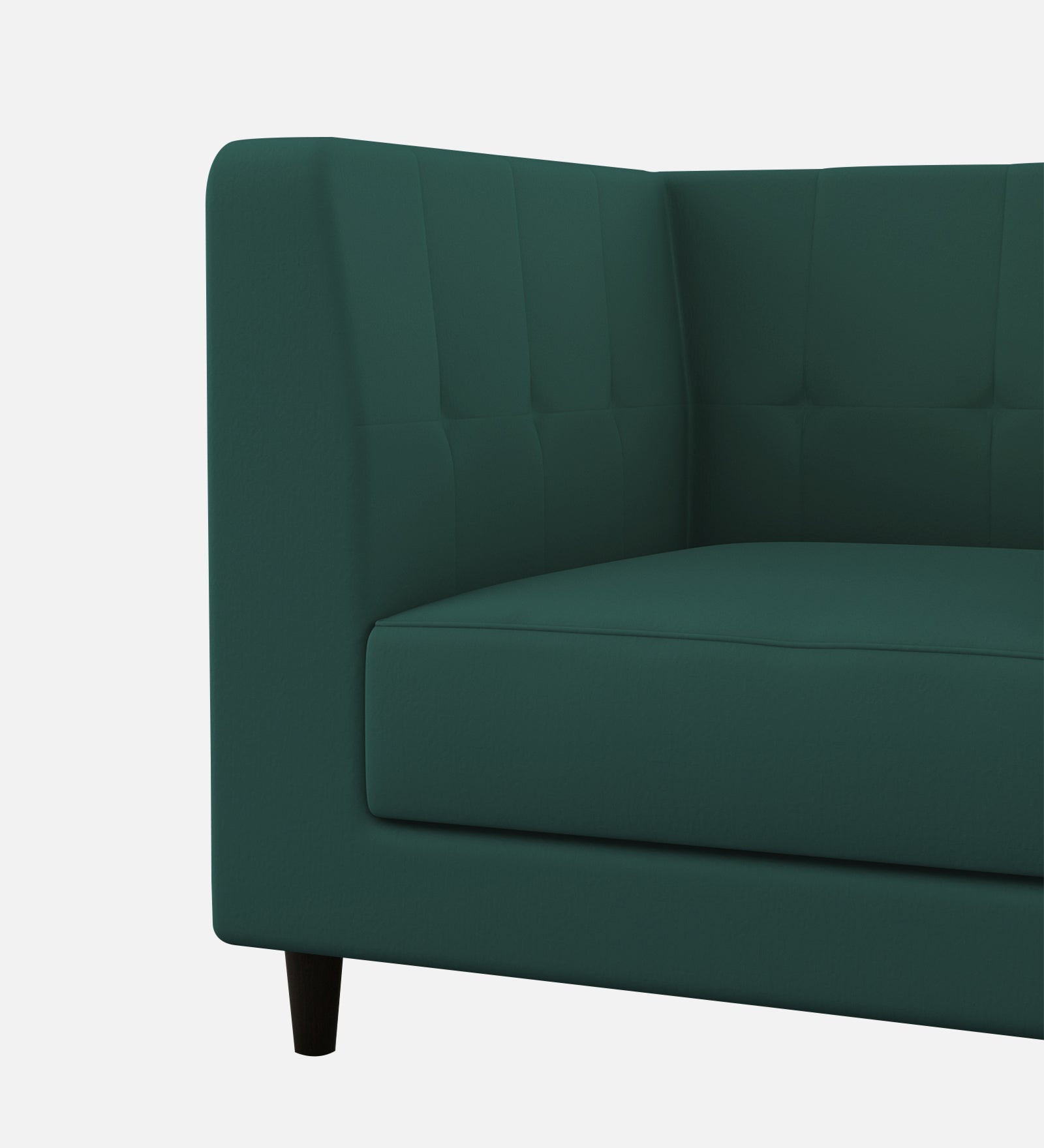 Braulia Velvet 1 Seater Sofa In Pine Green Colour - Febonic Living