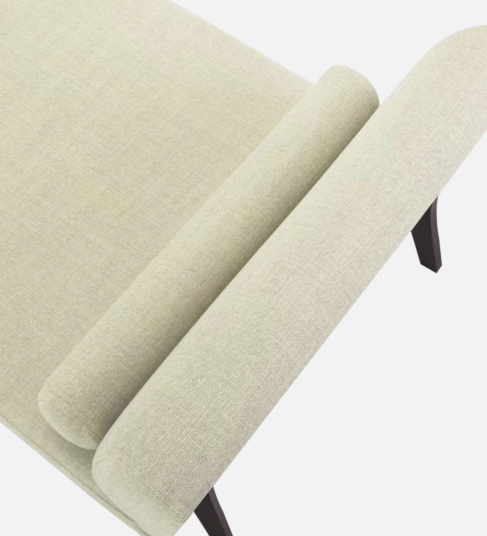 Noce Fabric Armless Chaise Lounger In Ivory Cream Colour - Febonic Living