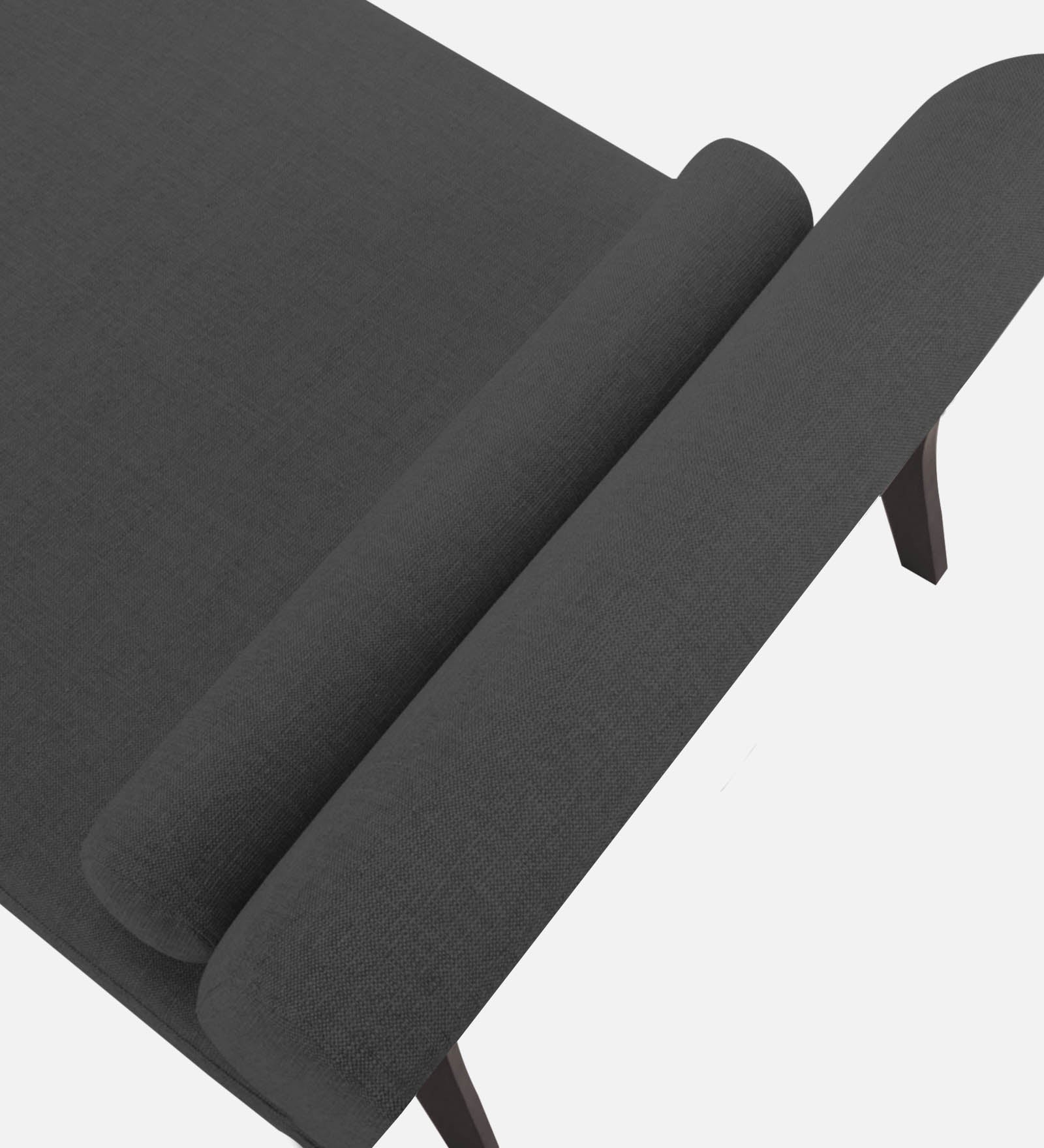 Noce Fabric Armless Chaise Lounger In Charcoal Grey Colour - Febonic Living