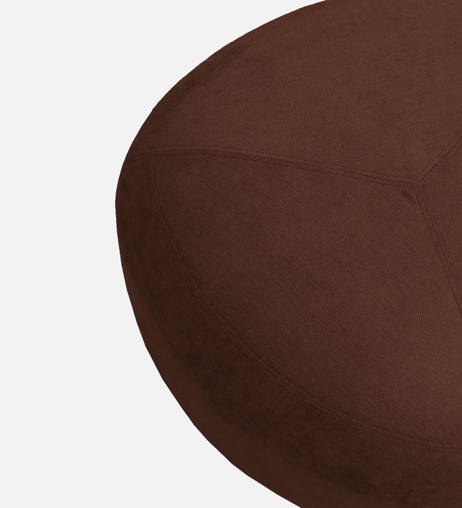 Keori Fabric Pouffe In Coffee Brown Colour - Febonic Living