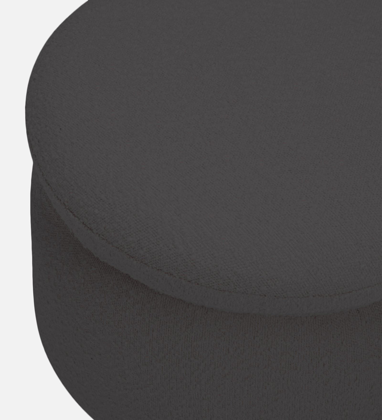 Noki Boucle Fabric Ottoman In Avio Grey Colour With Storage - Febonic Living