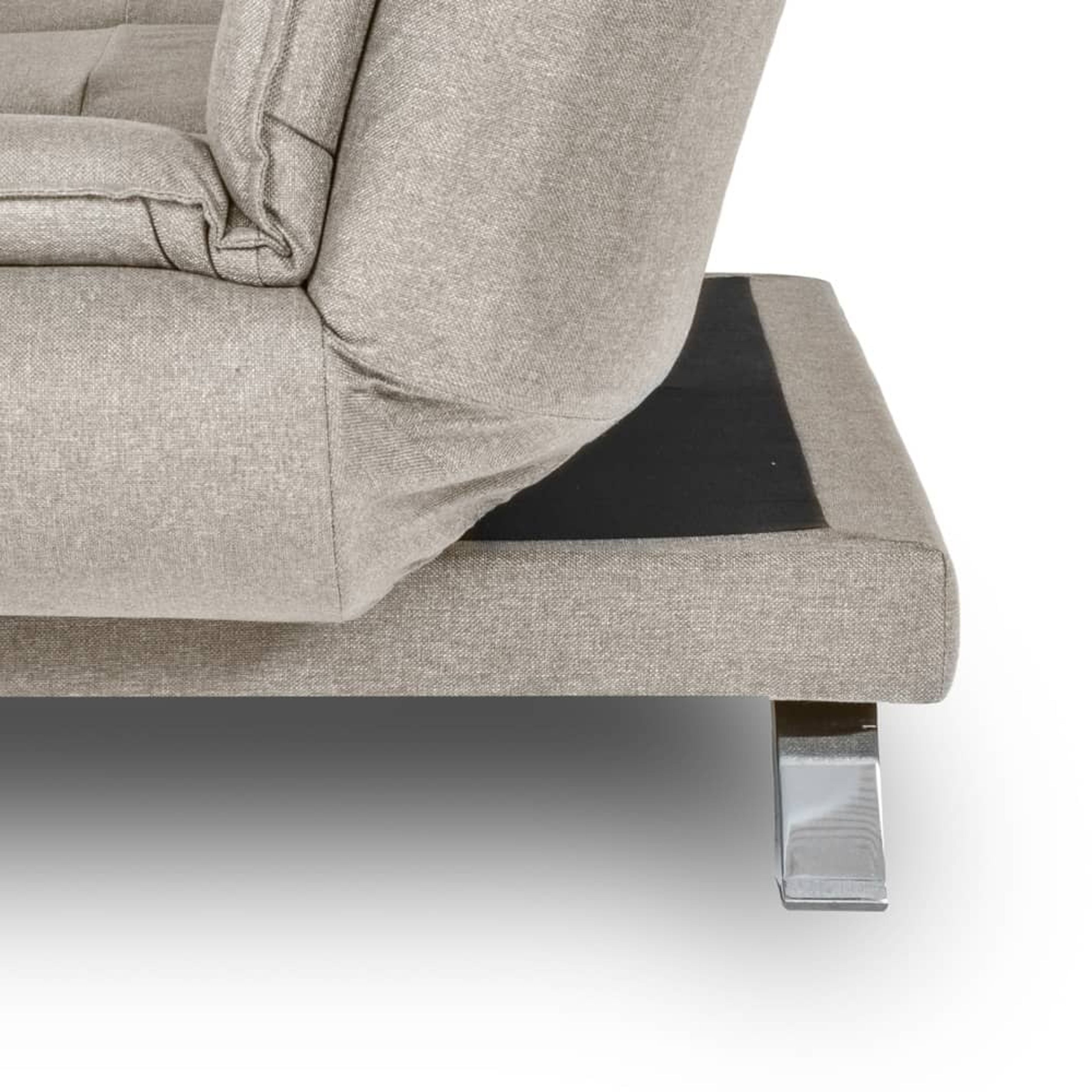 Amoeba Fabric Convertible Sofa Cum Bed In Ash Grey Colour - Febonic Living