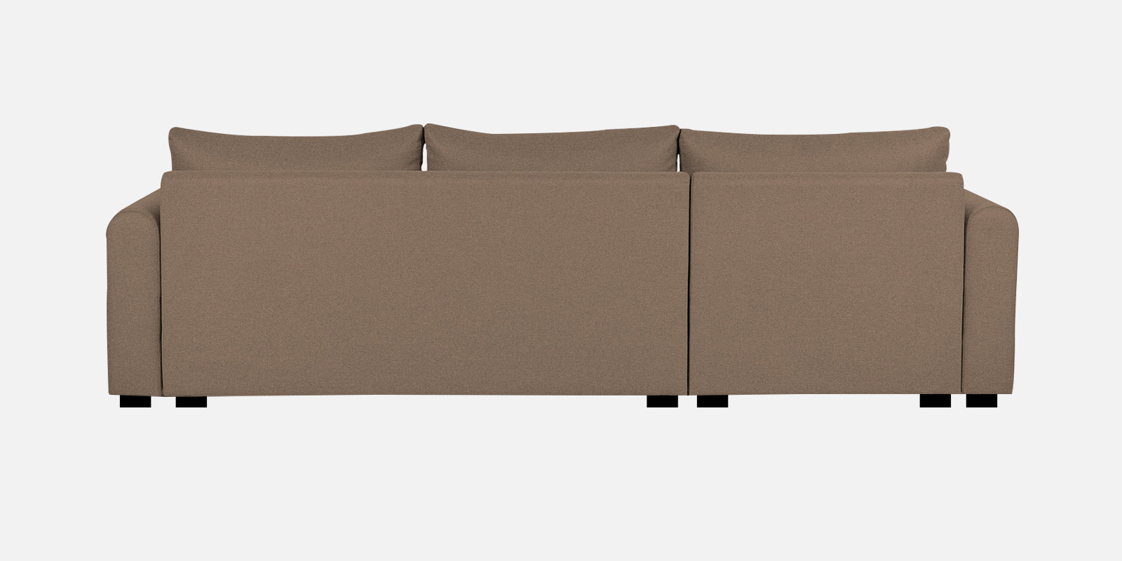 Sigma Fabric RHS Sectional Sofa (3+Lounger) In Cookie Beige Colour - Febonic Living