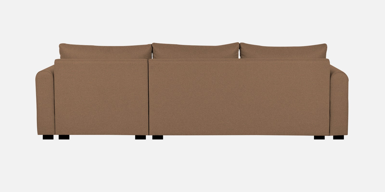 Sigma Fabric LHS Sectional Sofa (3+Lounger) In Cosmic Beige Colour - Febonic Living
