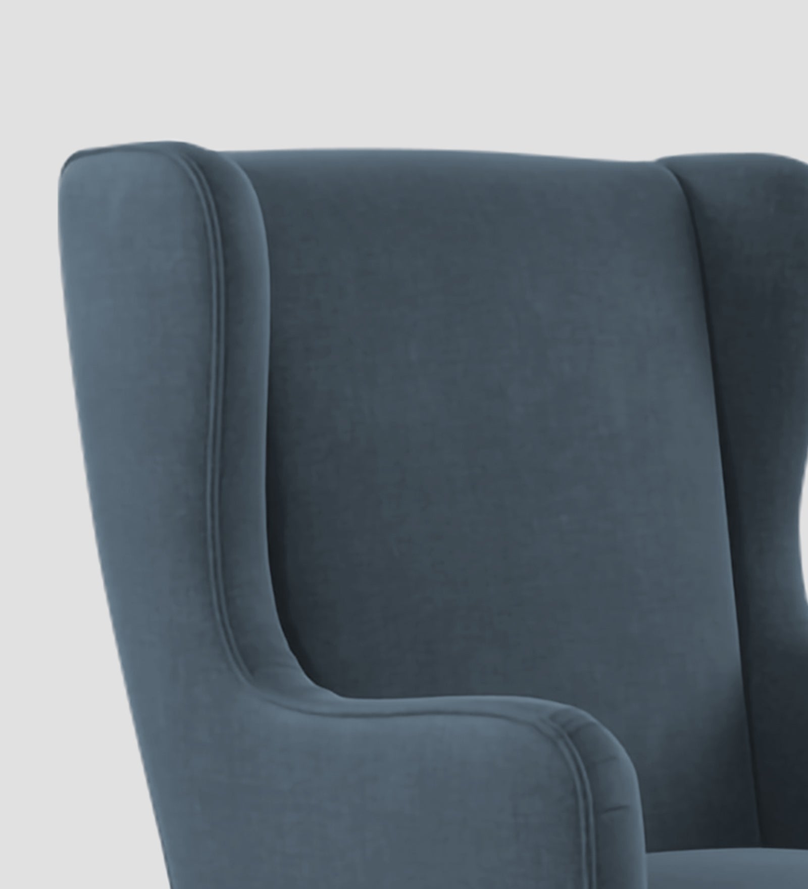 Suri Velvet Wing Chair In Oxford Blue Colour - Febonic Living