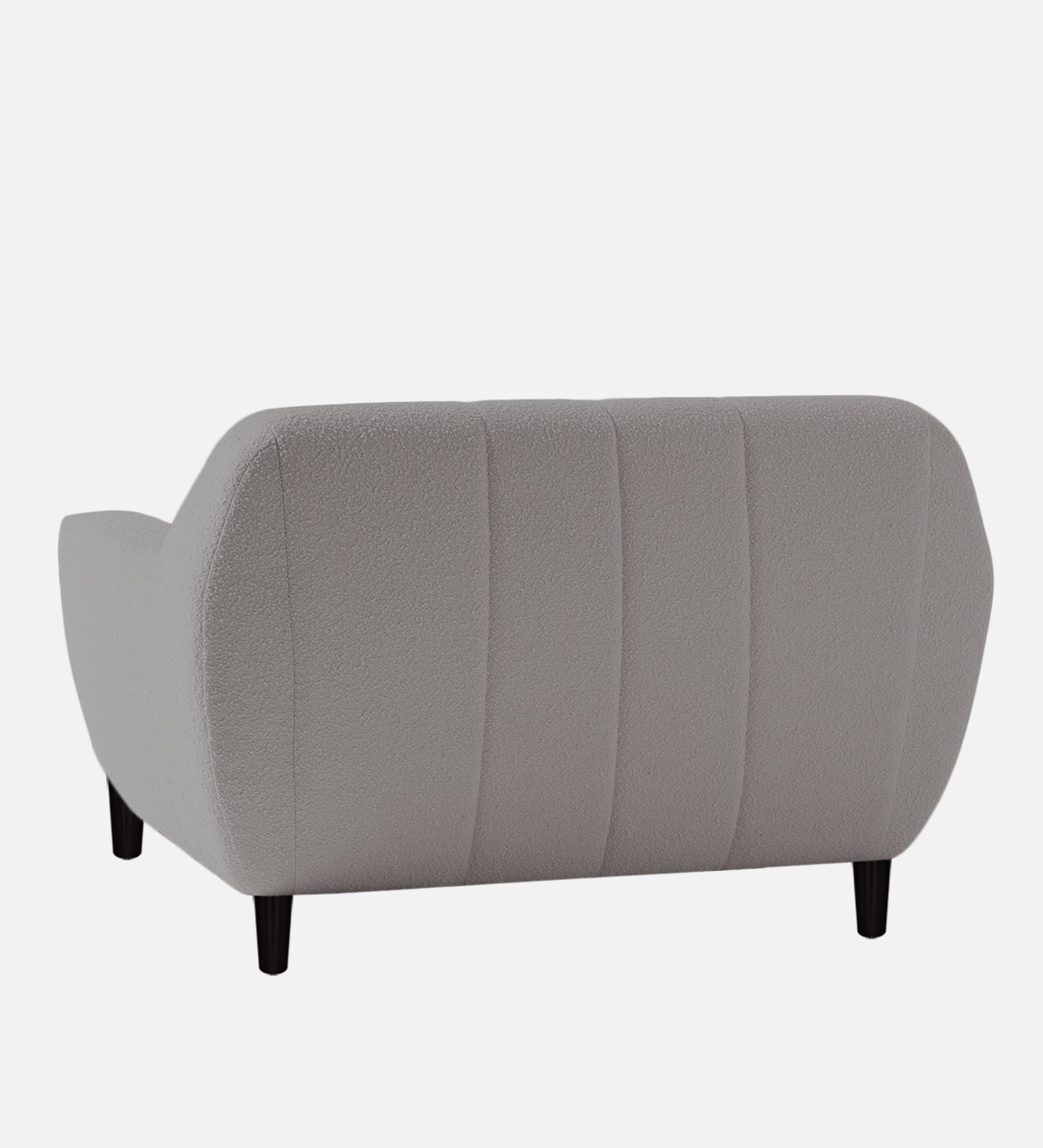 Nesco Boucle Fabric 1 Seater Sofa In Sweden Grey Colour - Febonic Living