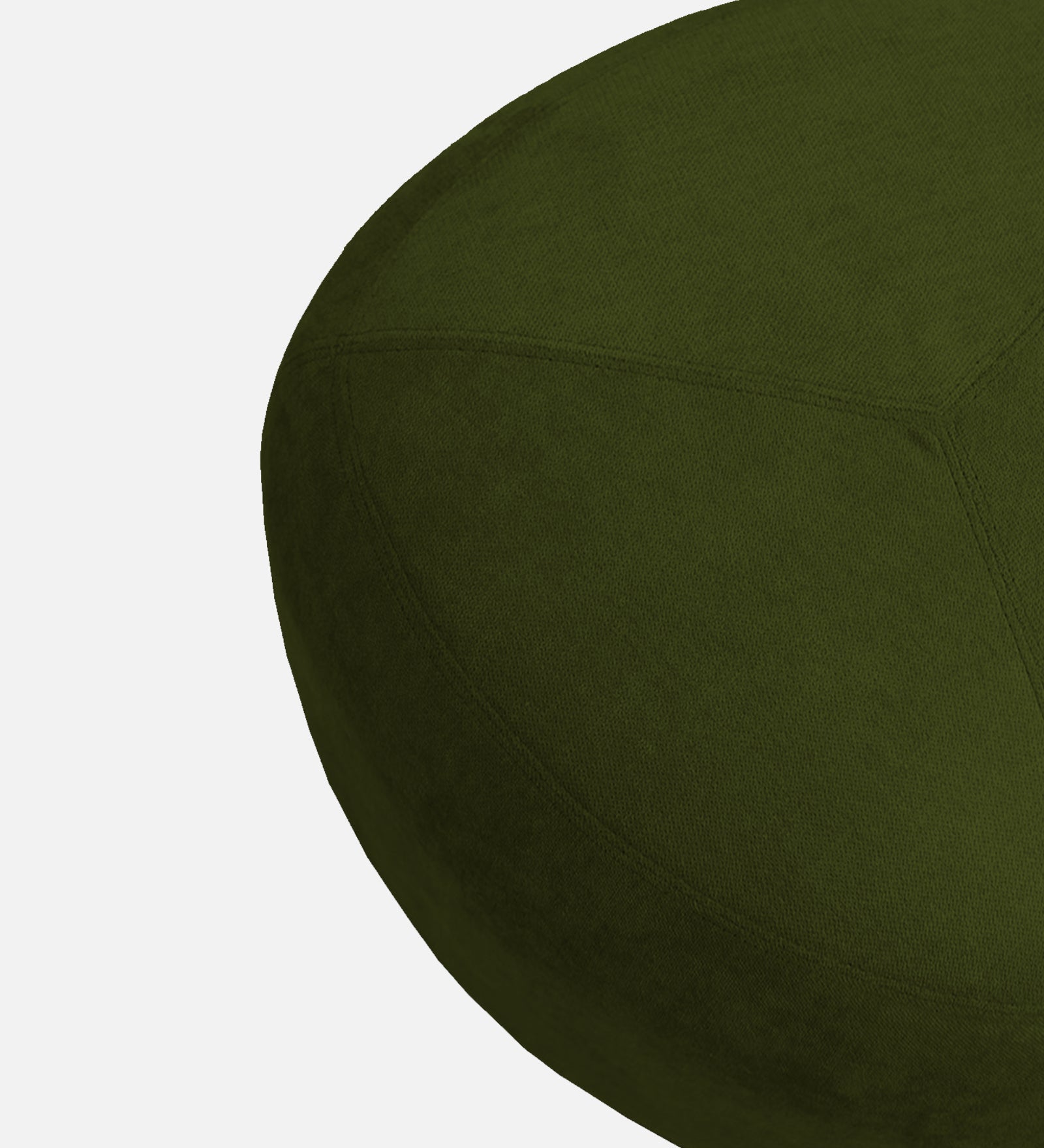 Keori Fabric Pouffe In Olive Green Colour - Febonic Living