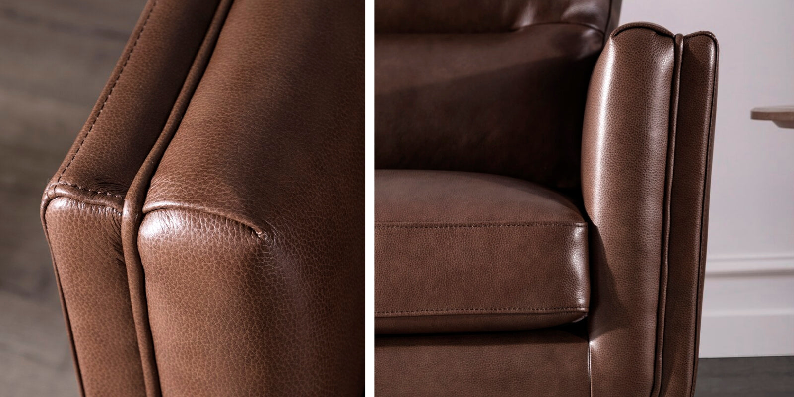 Kiko Leatherette 3 Seater Sofa In Lama Brown Colour - Febonic Living