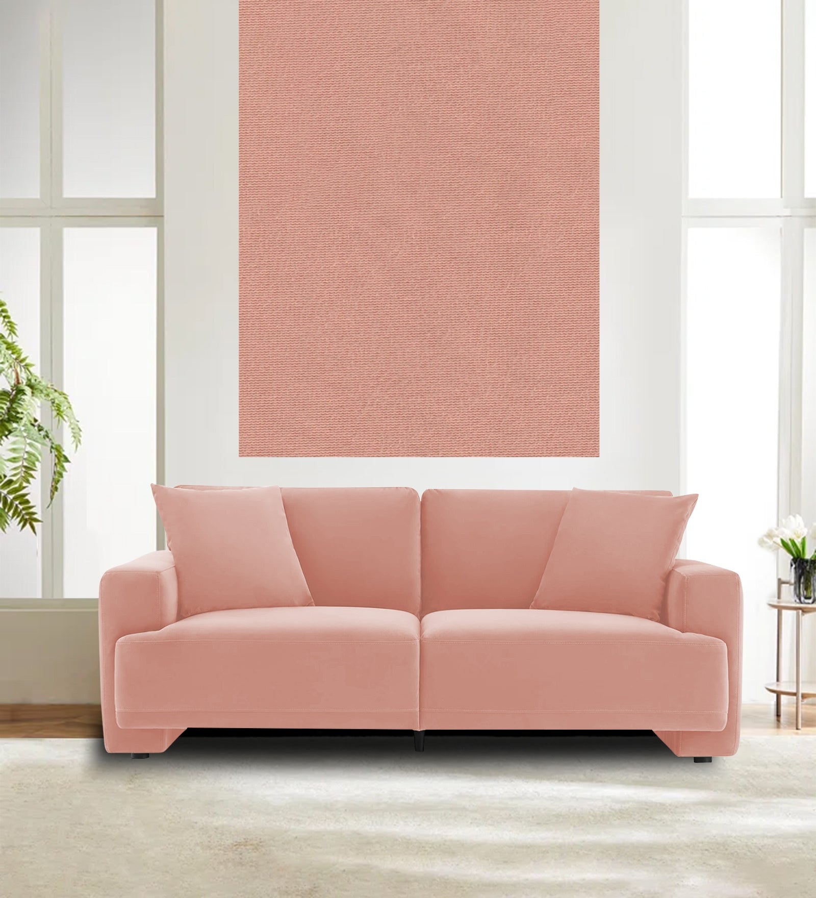 Velvet Mido Fabric Blush Pink 114 Code - Febonic Living