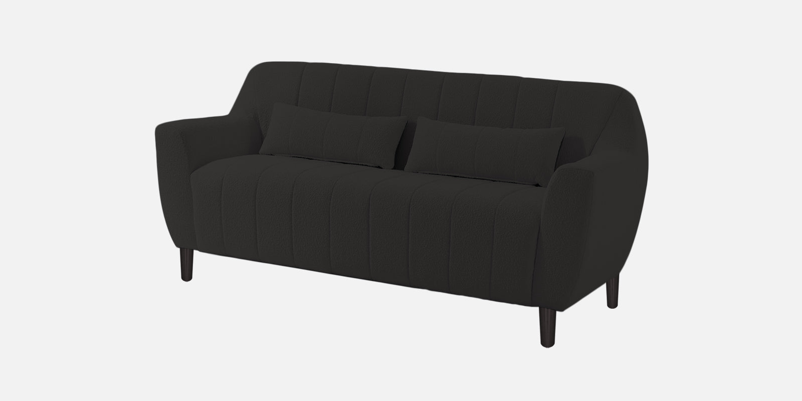 Nesco Boucle Fabric 2 Seater Sofa In Cloud Grey Colour - Febonic Living