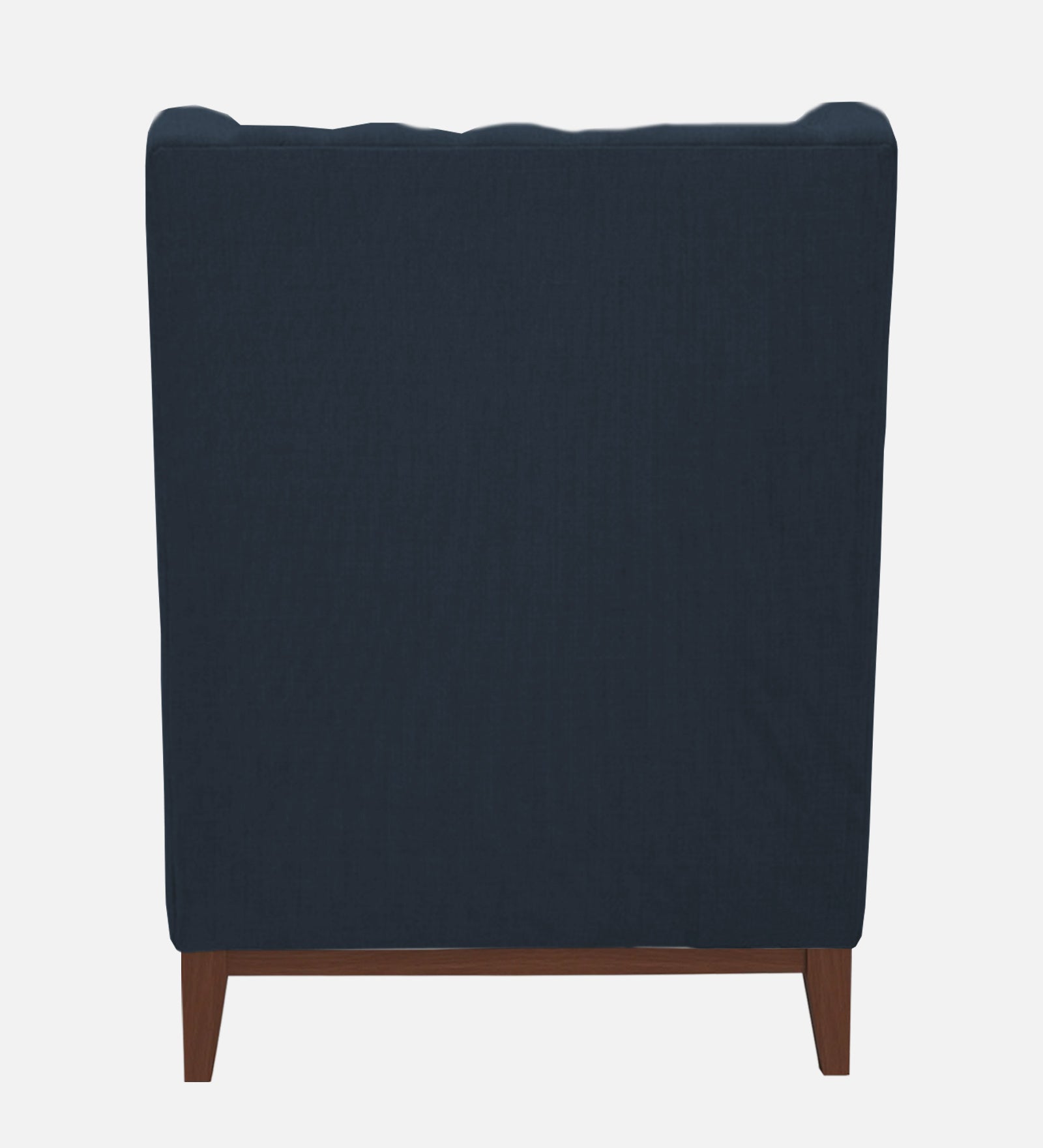 Kuchi Fabric Wing Chair In Denim Blue Colour - Febonic Living
