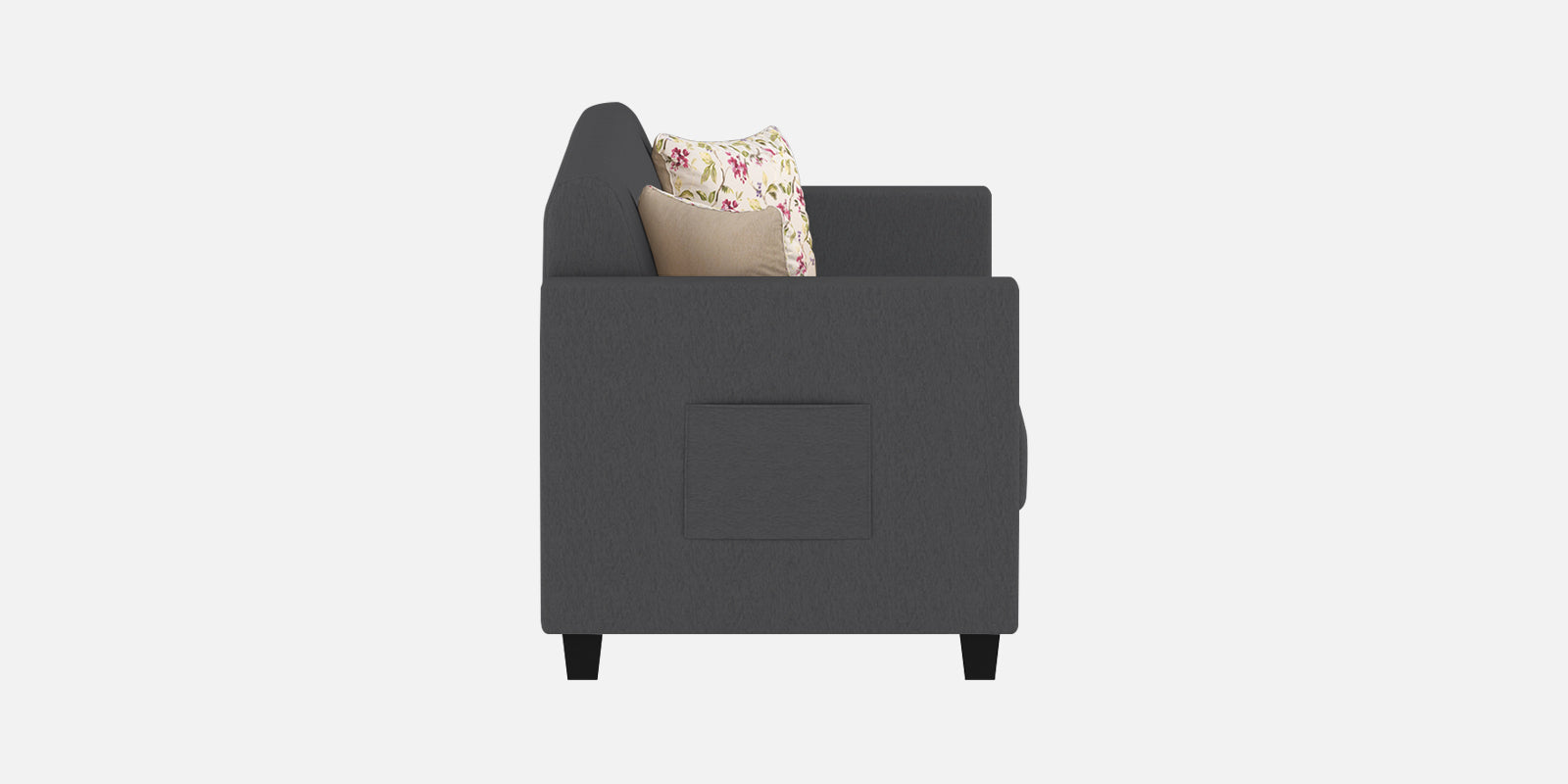 Gozi Fabric 3 Seater Sofa In Maba Grey Colour - Febonic Living