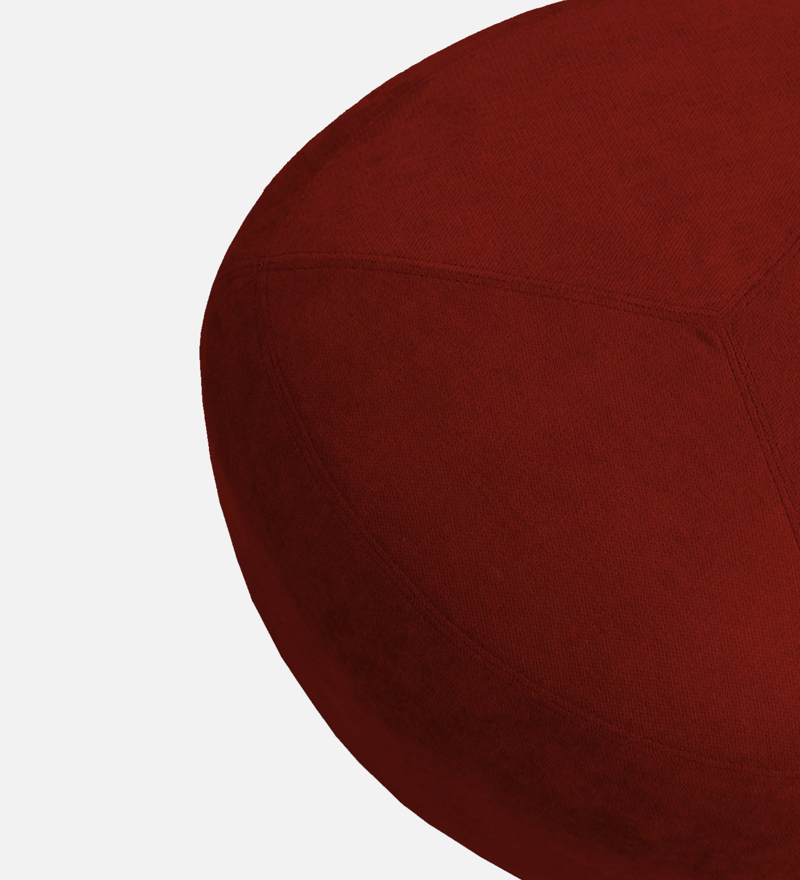 Keori Fabric Pouffe In Blood Maroon Colour - Febonic Living
