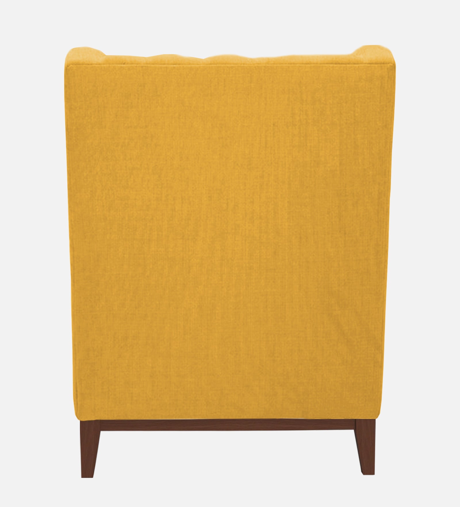 Kuchi Fabric Wing Chair In Bold Yellow Colour - Febonic Living