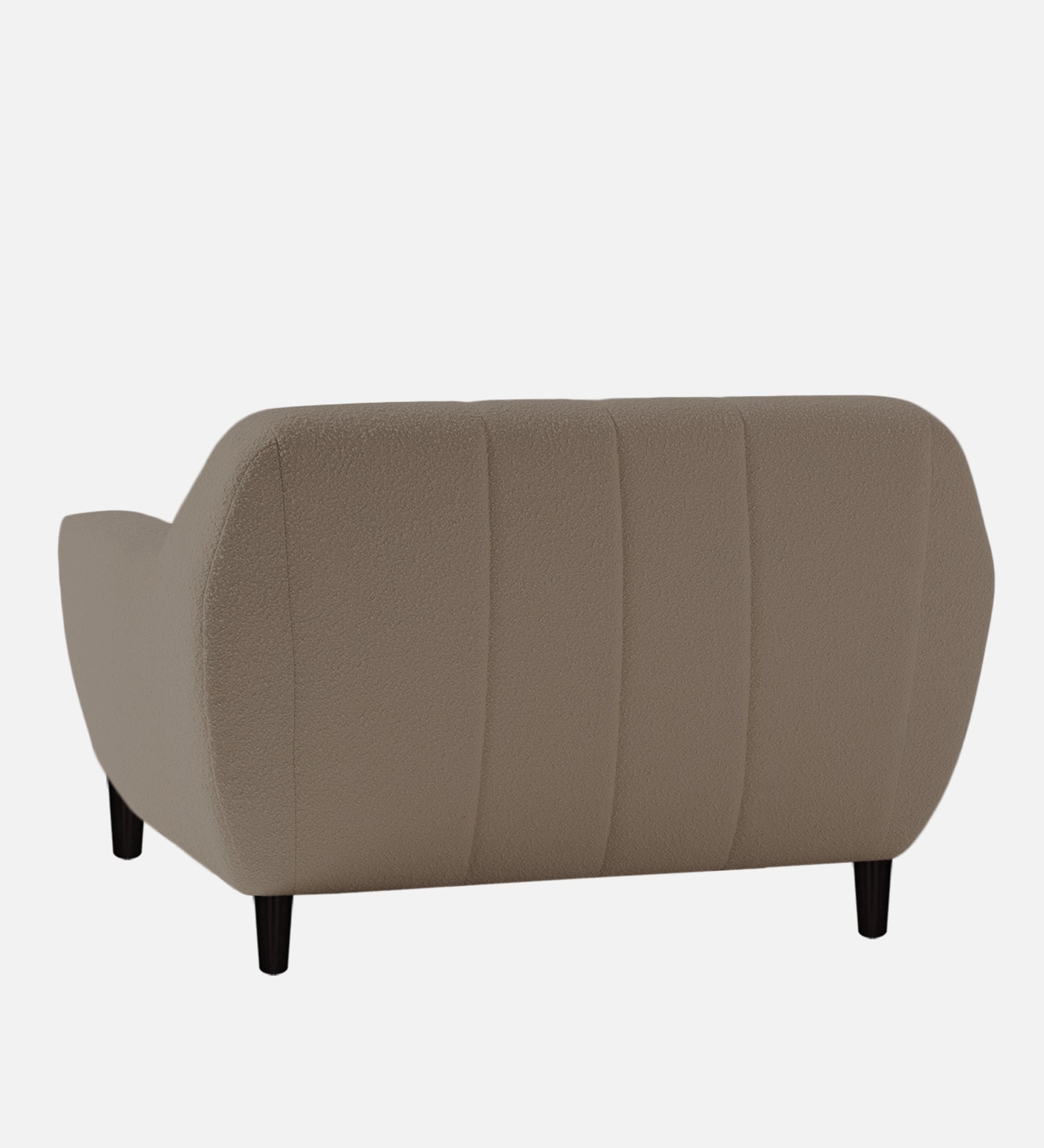 Nesco Boucle Fabric 1 Seater Sofa In Cement Beige Colour - Febonic Living