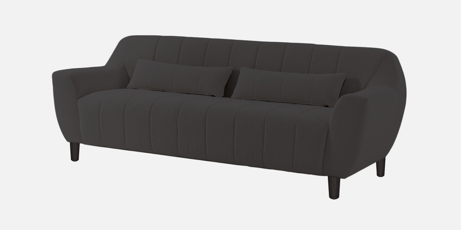 Nesco Boucle Fabric 3 Seater Sofa in Avio Grey Colour