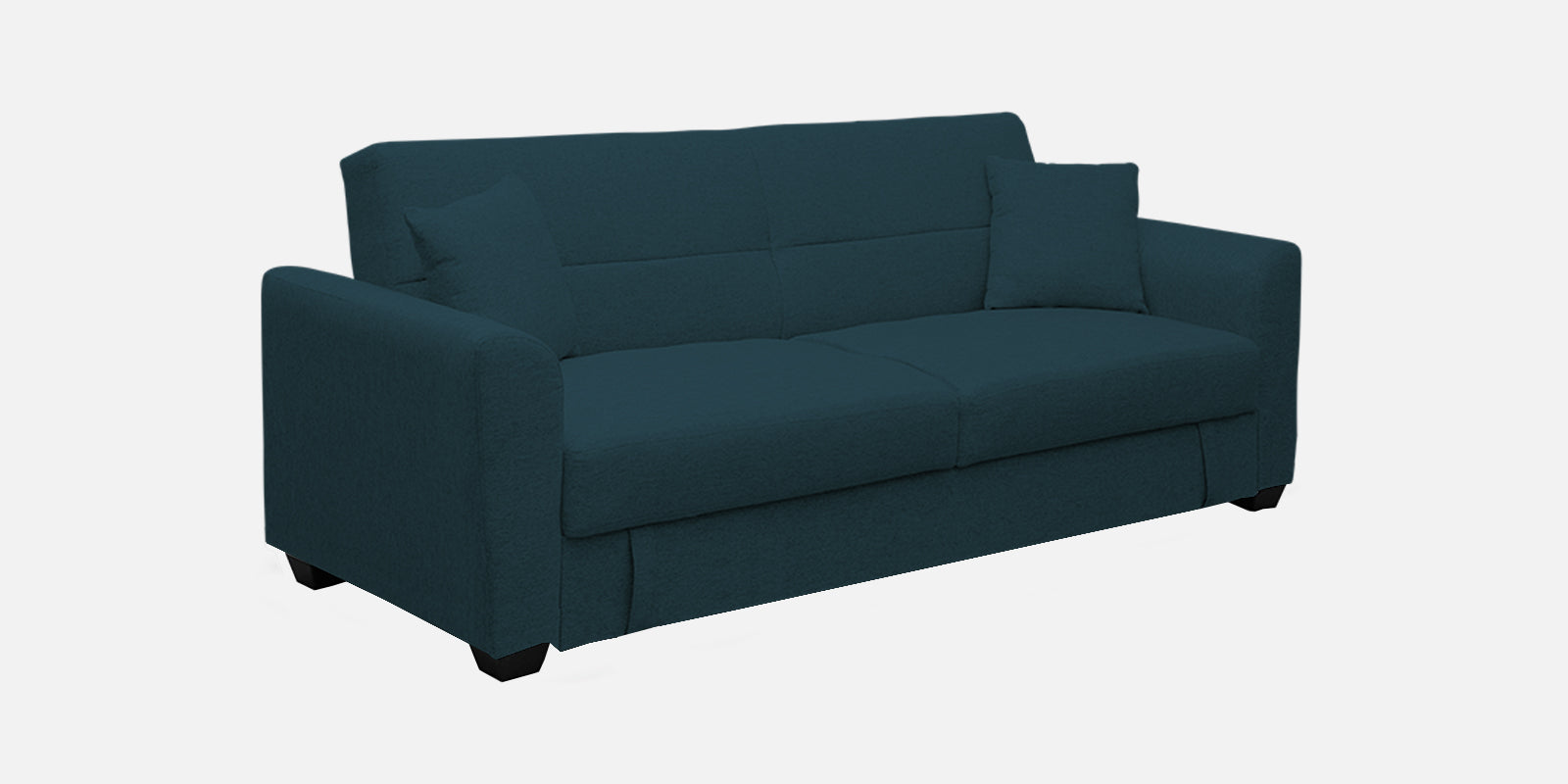 Bony Fabric 3 Seater Convertible Sofa Cum Bed In Harbour Blue Colour - Febonic Living