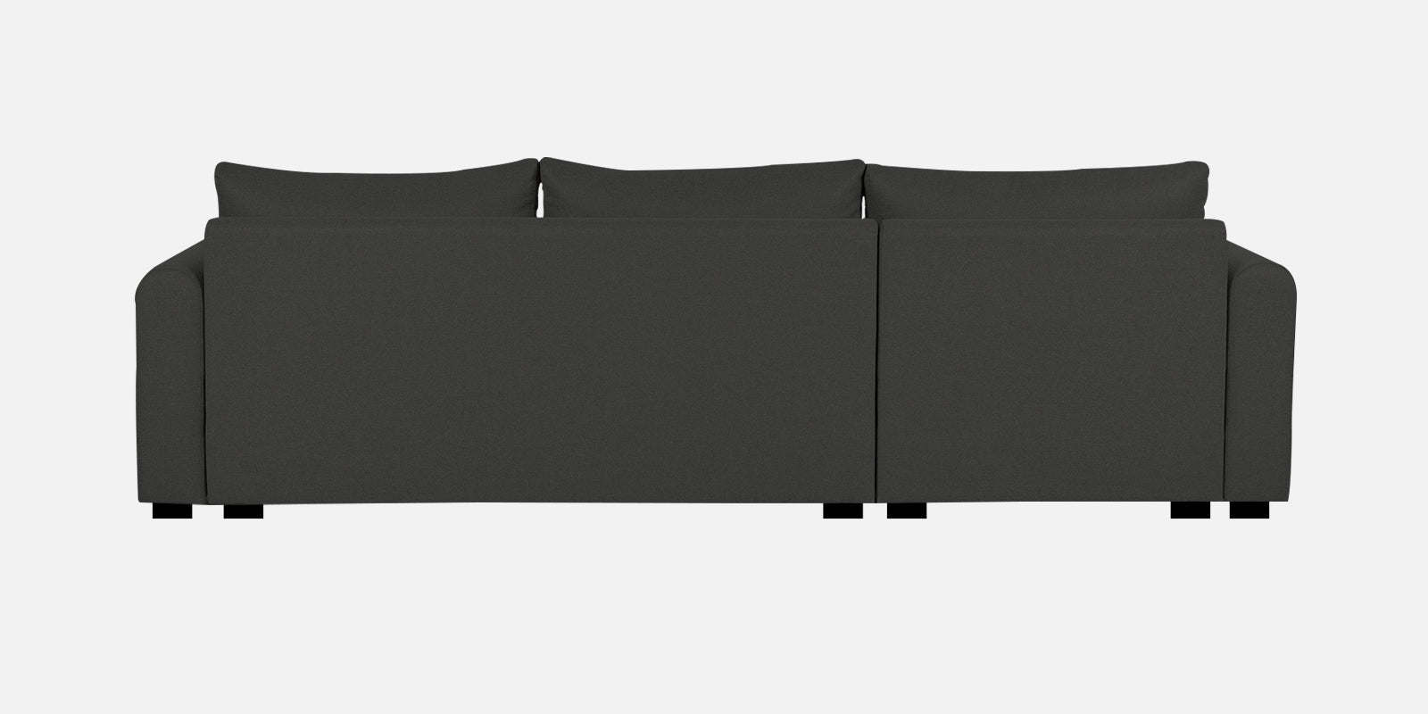 Sigma Fabric RHS Sectional Sofa (3+Lounger) In Charcoal Grey Colour - Febonic Living