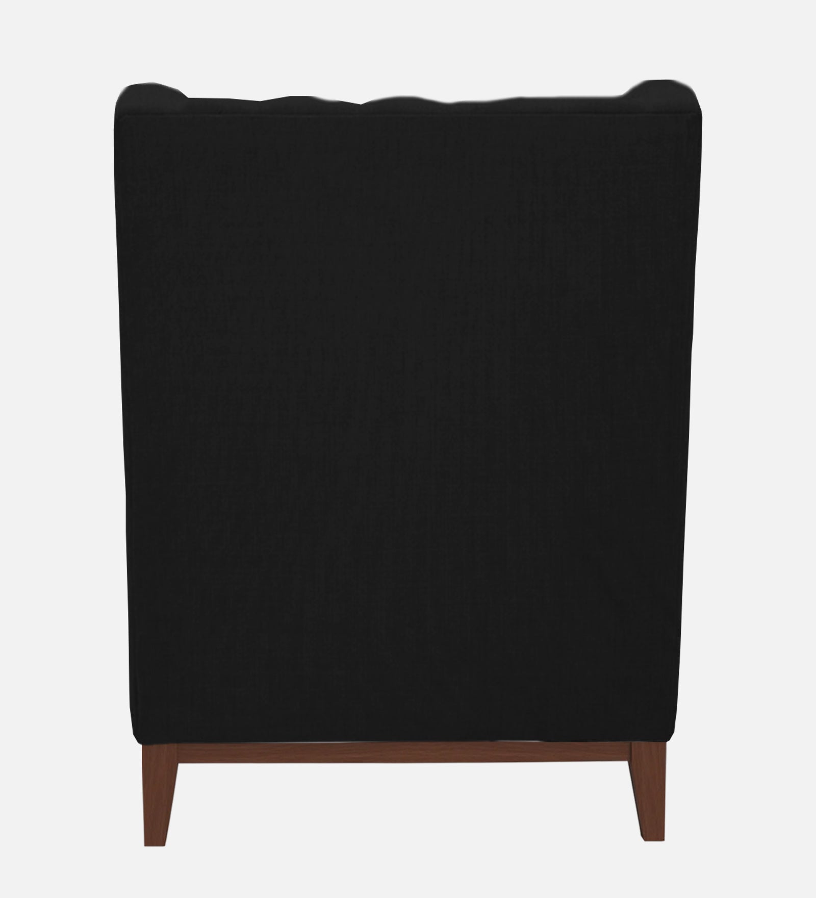 Kuchi Fabric Wing Chair In Zed Black Colour - Febonic Living
