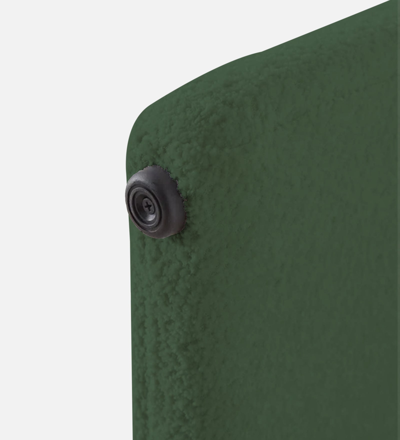 Olive Boucle Foot Stool In Bottle Green Colour - Febonic Living