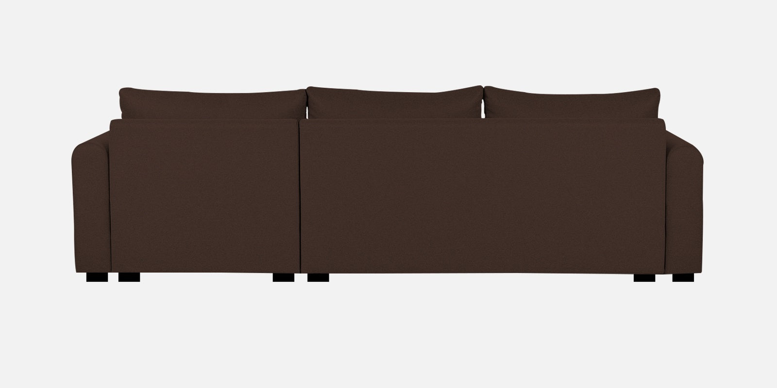 Sigma Fabric LHS Sectional Sofa (3+Lounger) In Coffee Brown Colour - Febonic Living