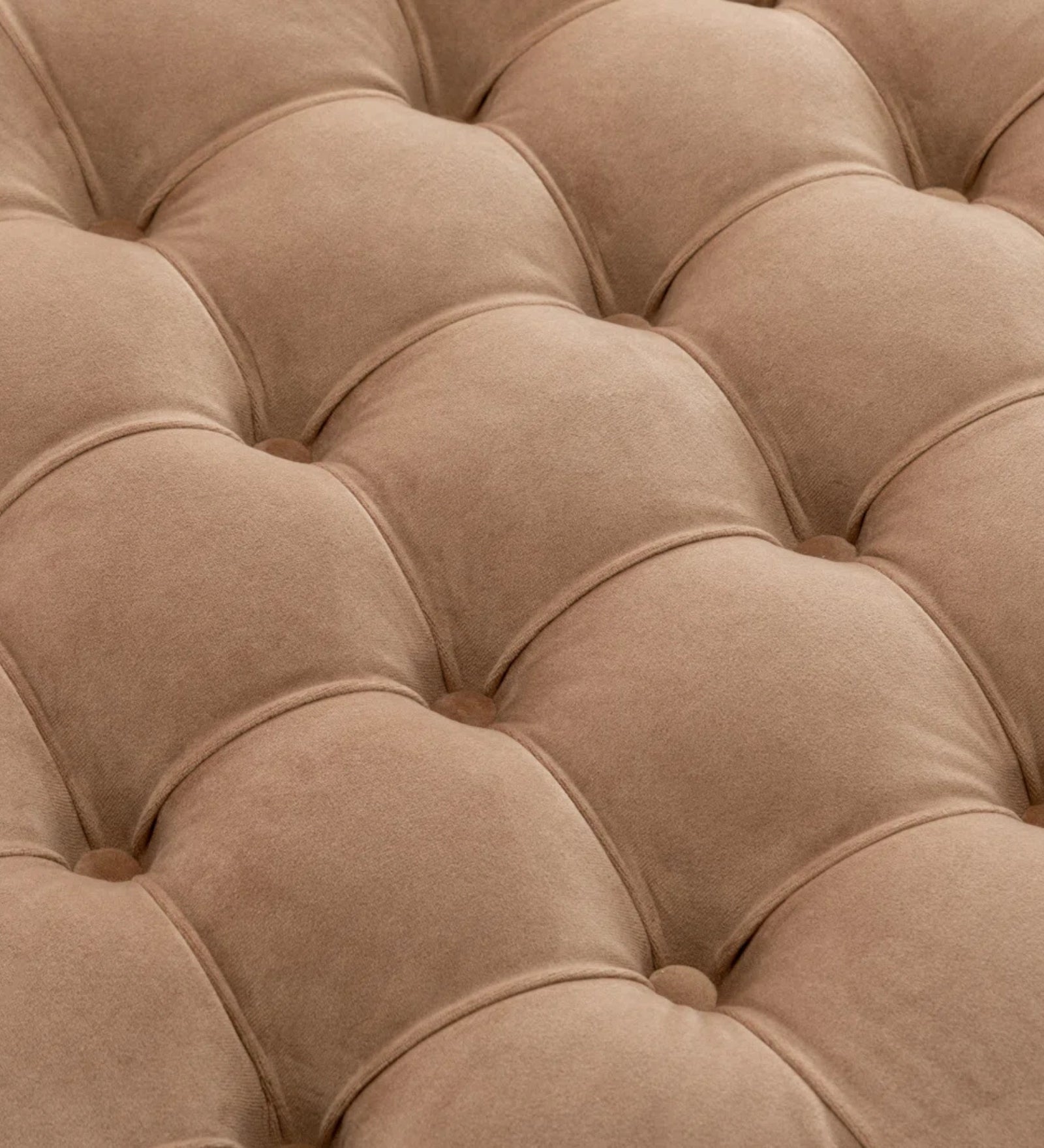 Kelly Fabric Ottoman In Cosmic Beige Colour With Storage - Febonic Living