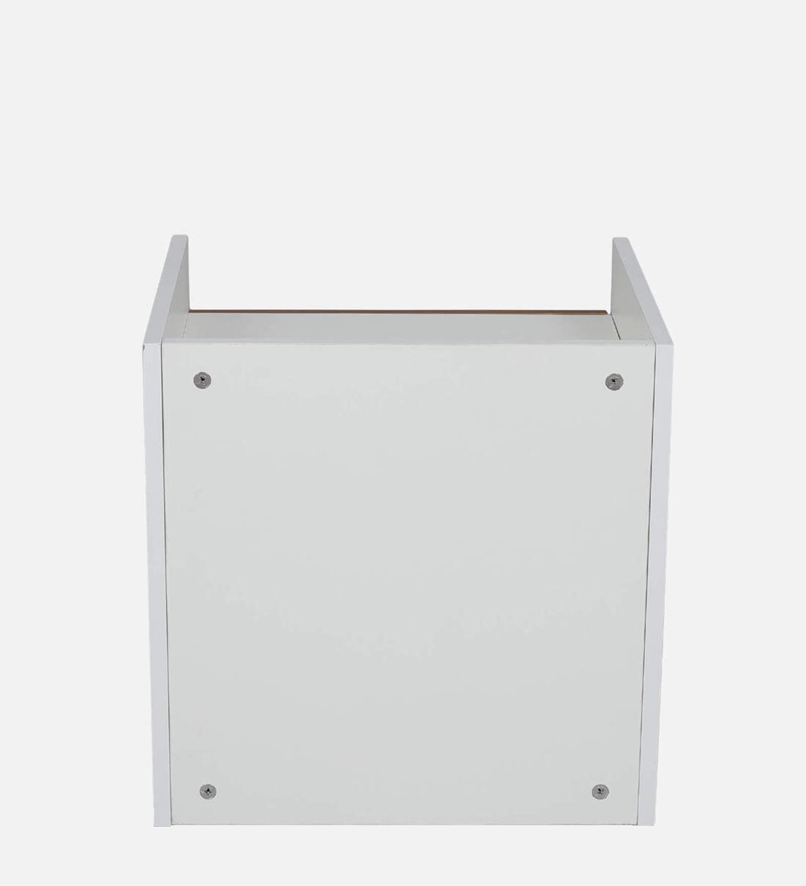 Vexa Bedside Table With Drawer in Dark Walnut & Frosty White Finish - Febonic Living