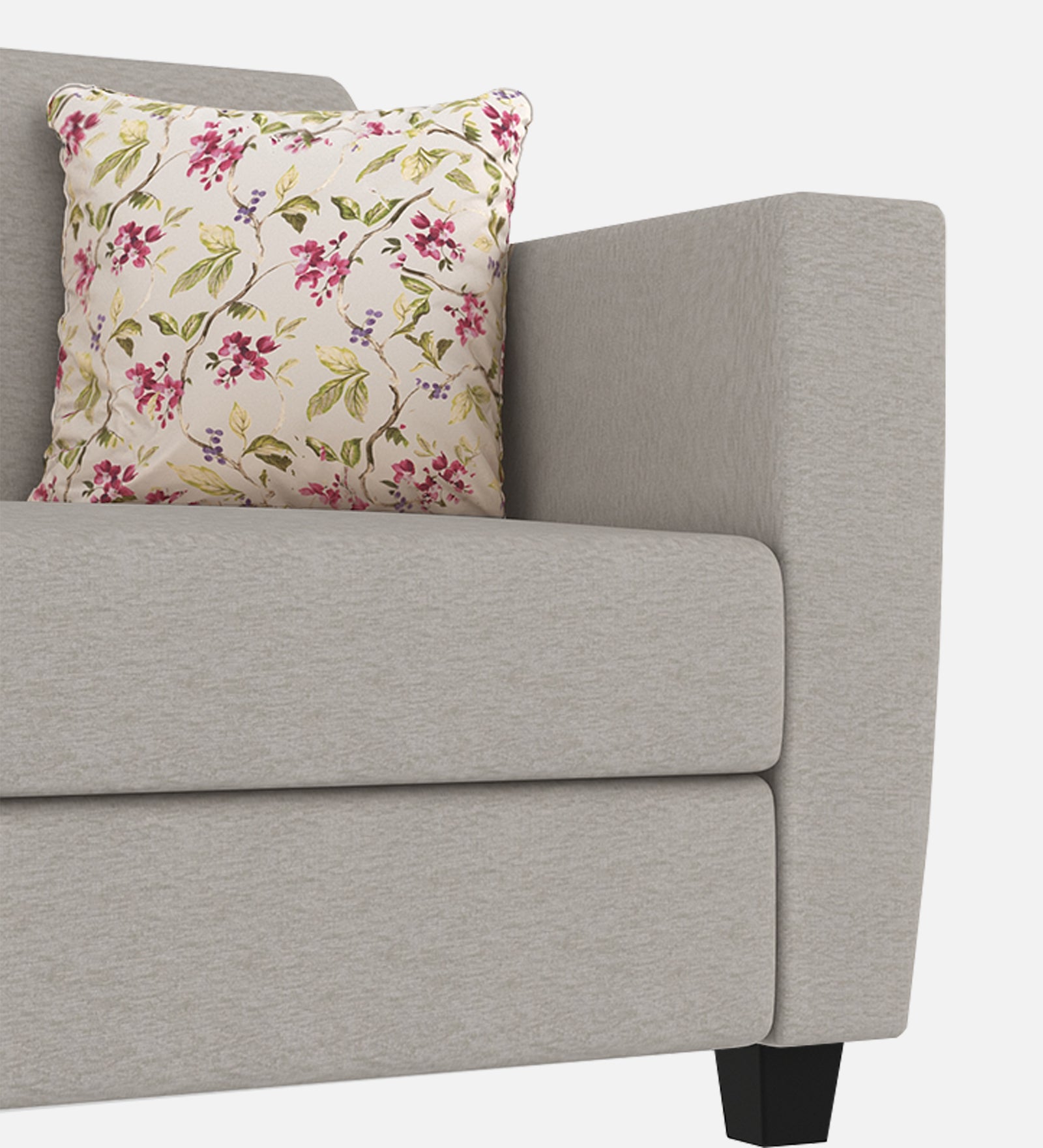 Gozi Fabric 1 Seater Sofa In Ash Grey Colour - Febonic Living