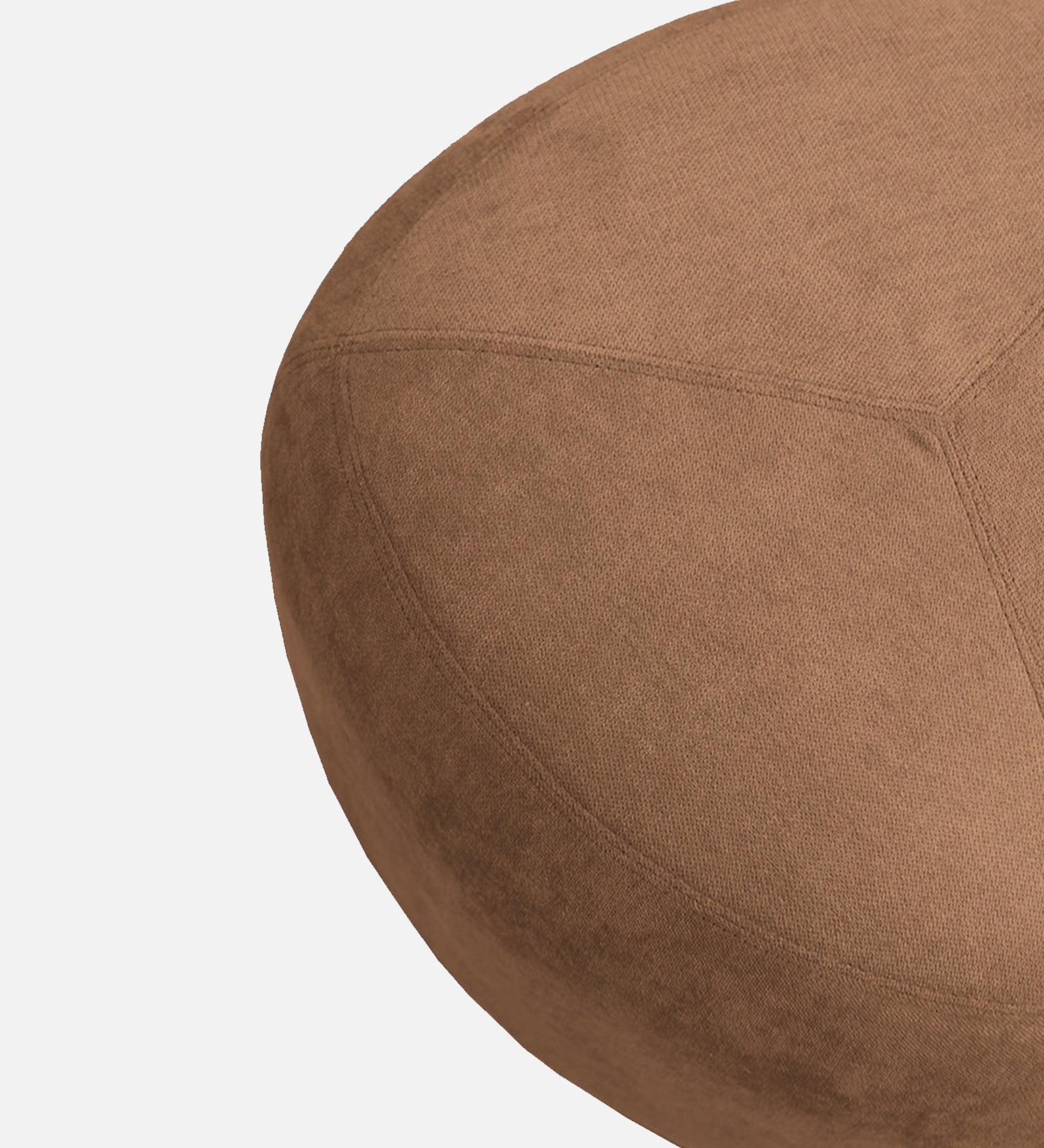 Keori Fabric Pouffe In Cookie Beige Colour - Febonic Living
