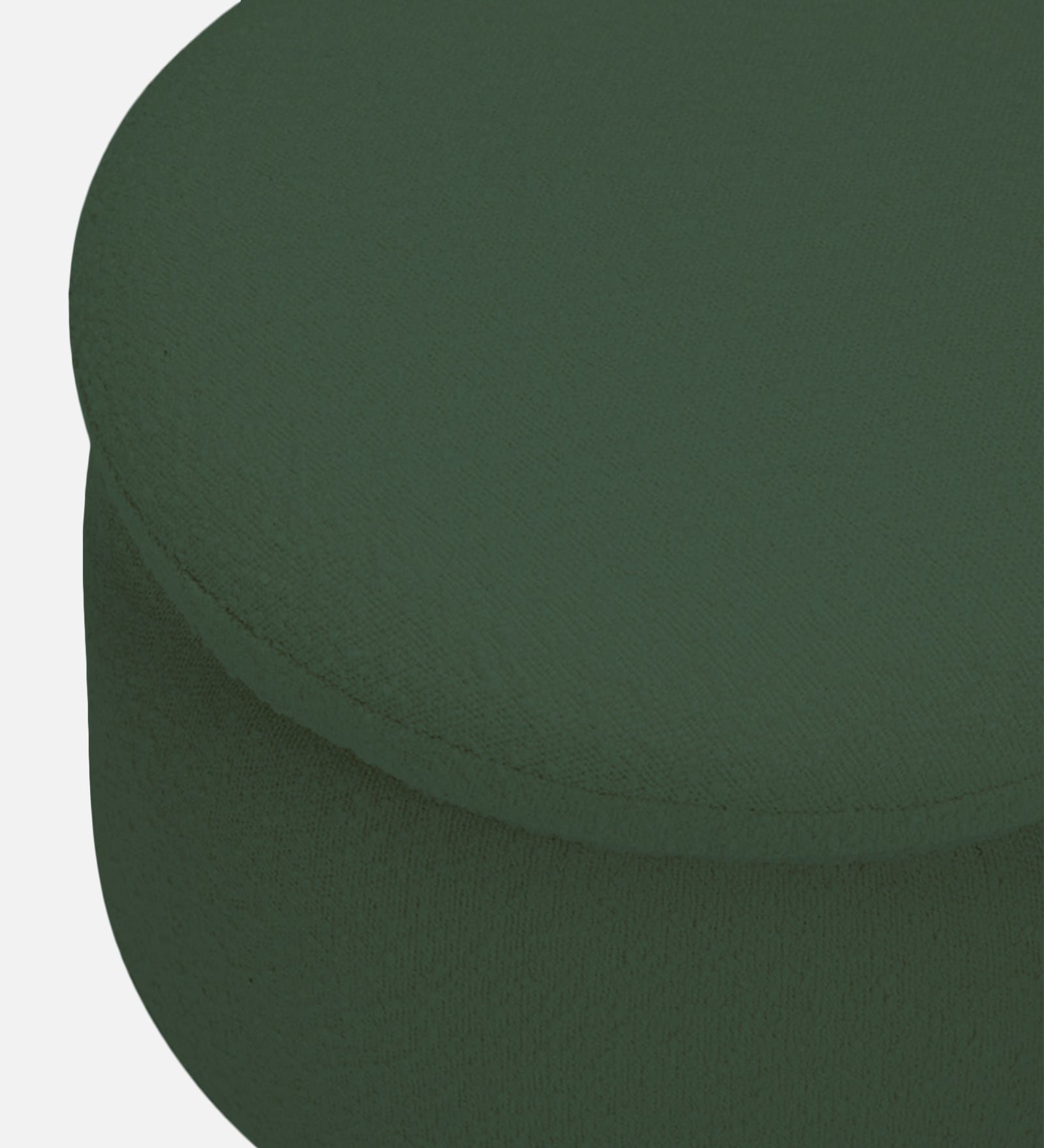 Noki Boucle Fabric Ottoman In Bottle Green Colour With Storage - Febonic Living