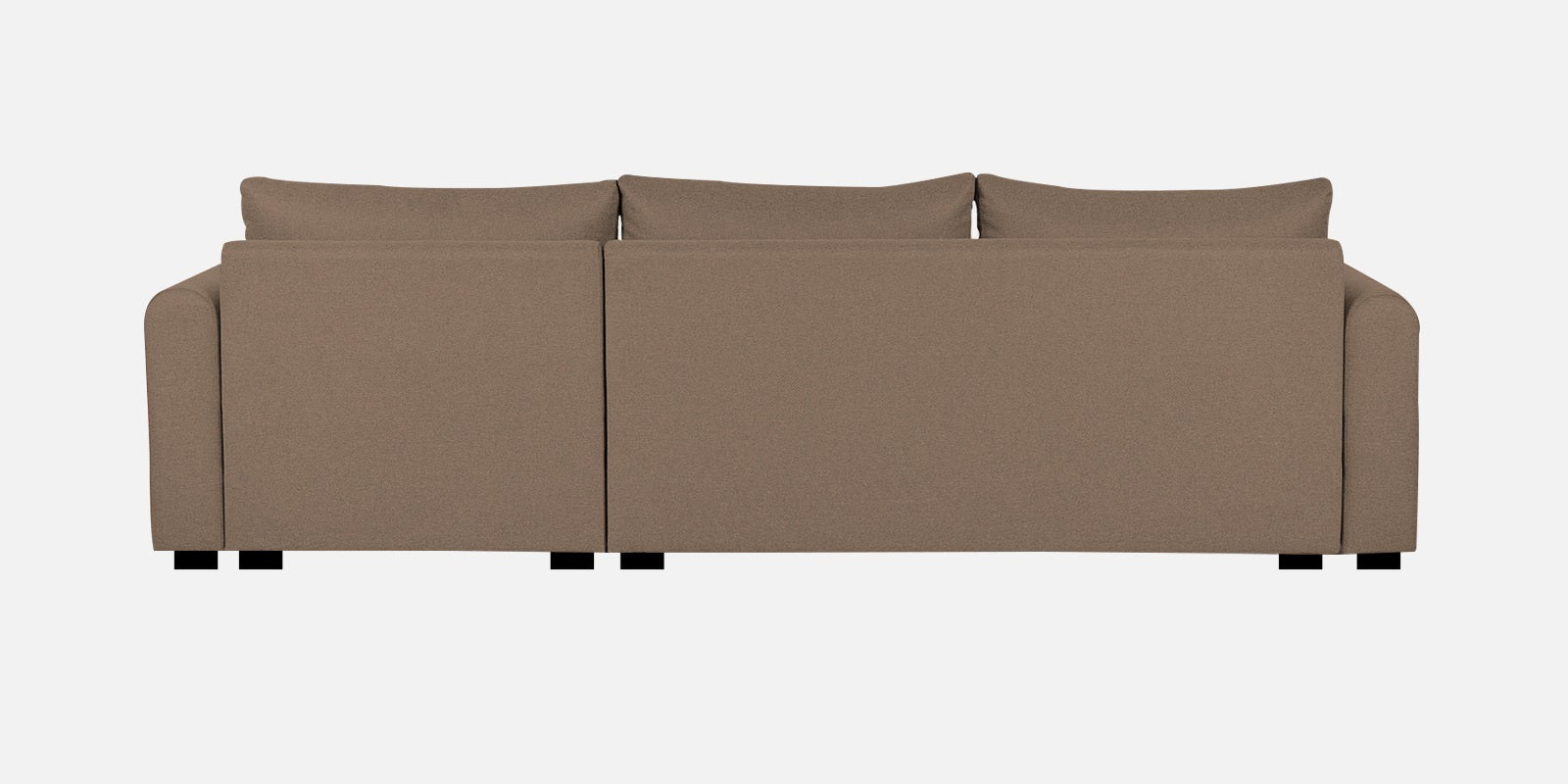 Sigma Fabric LHS Sectional Sofa (3+Lounger) In Cookie Beige Colour - Febonic Living