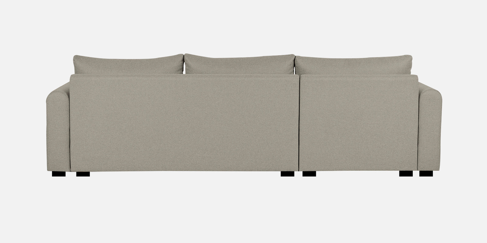 Sigma Fabric RHS Sectional Sofa (3+Lounger) In Ash Grey Colour - Febonic Living