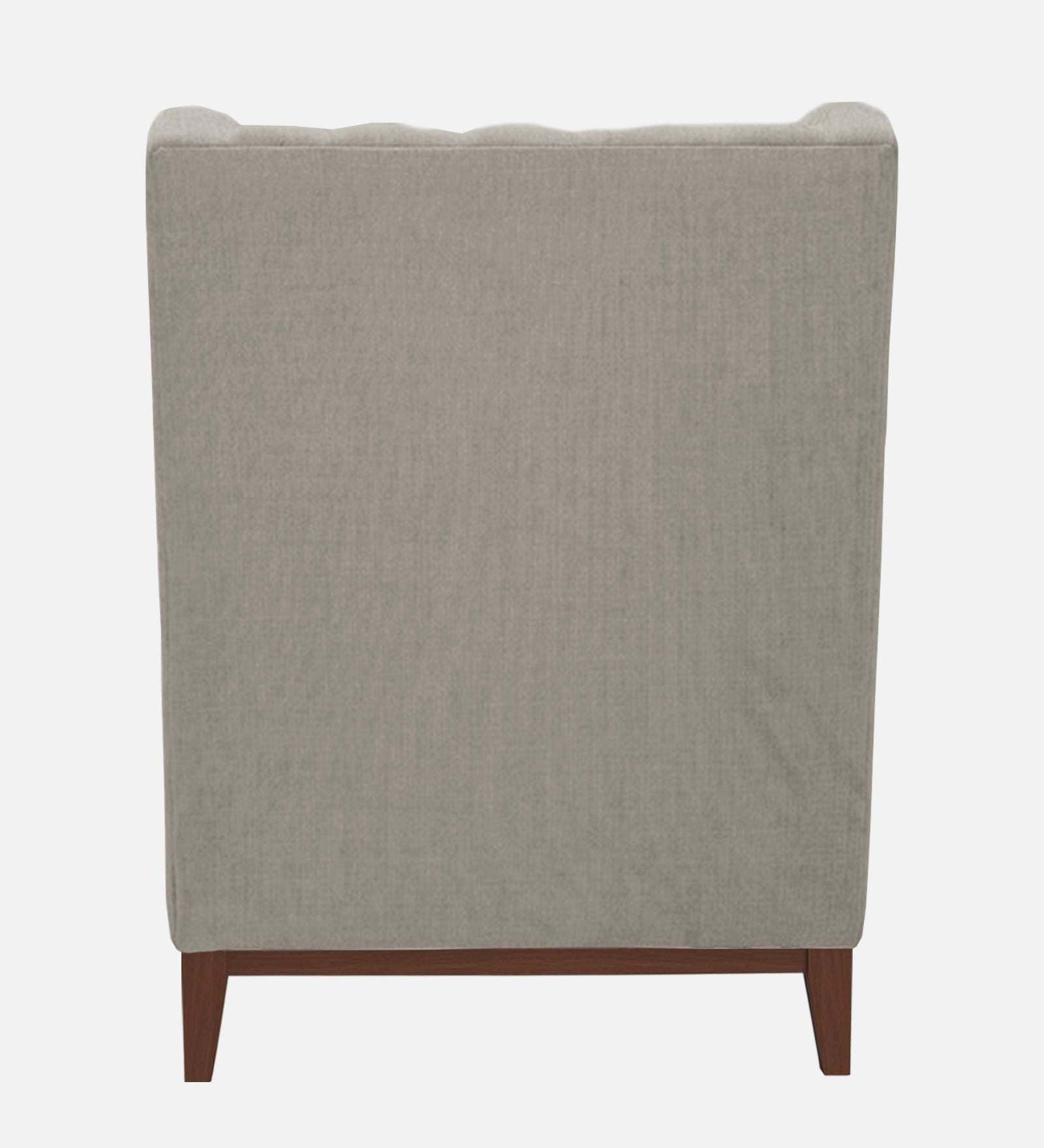 Kuchi Fabric Wing Chair In Ash Grey Colour - Febonic Living