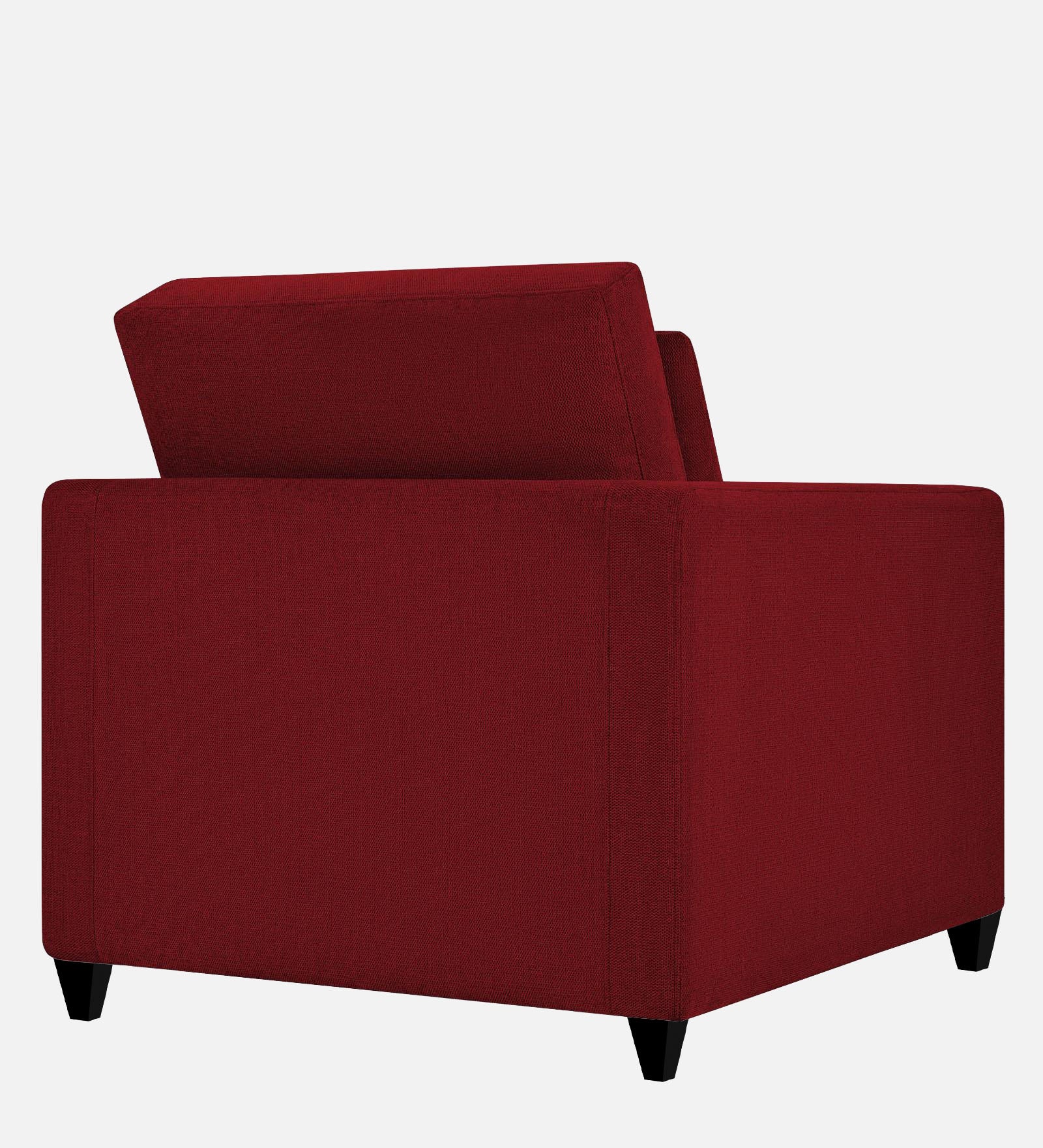Kera Fabric 1 Seater Sofa in Blood Maroon Colour
