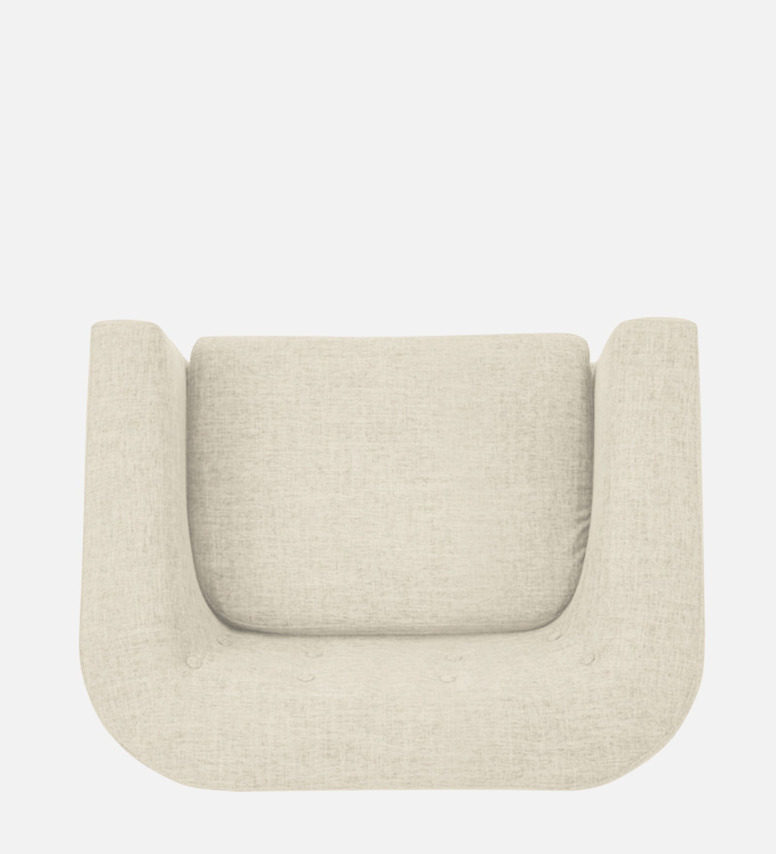 Casper Fabric 1 Seater Sofa In Ivory Cream Colour - Febonic Living