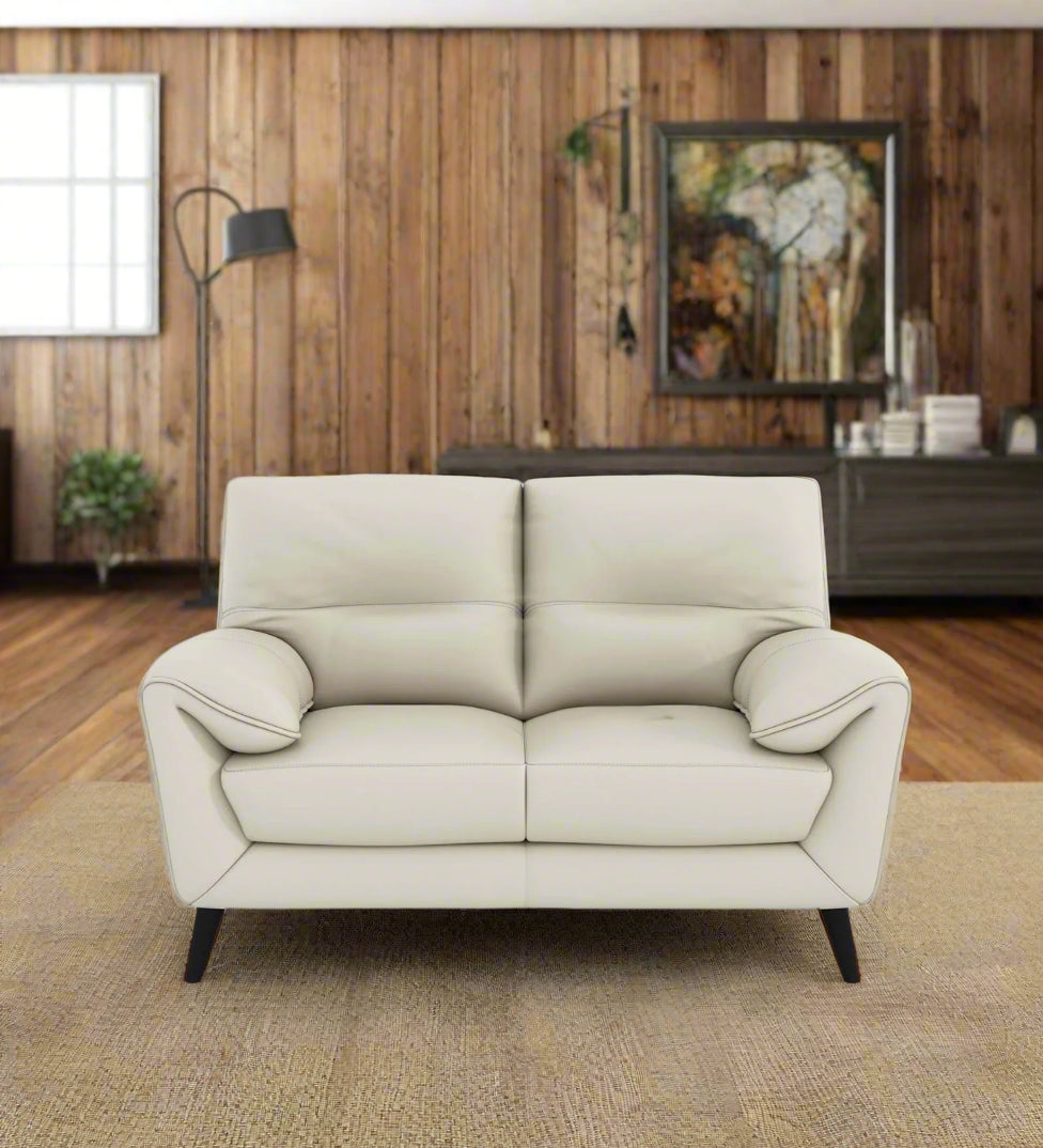 Amani Leatherette 2 Seater Sofa In Beige Colour - Febonic Living