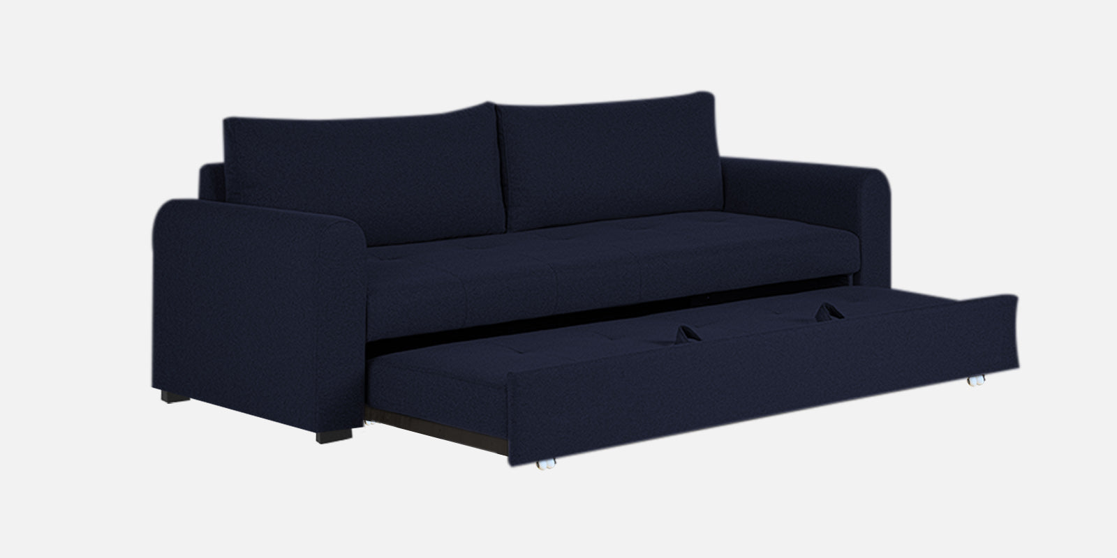 Sigma Fabric 3 Seater Pull Out Sofa Cum Bed In Royal Blue Colour - Febonic Living