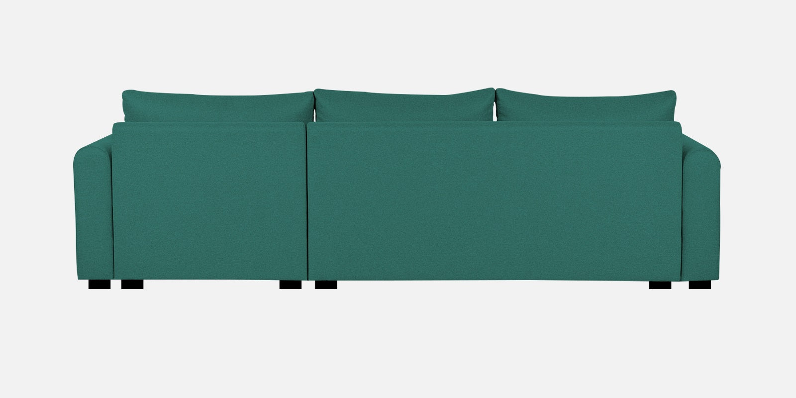 Sigma Fabric LHS Sectional Sofa (3+Lounger) In Sea Green Colour - Febonic Living