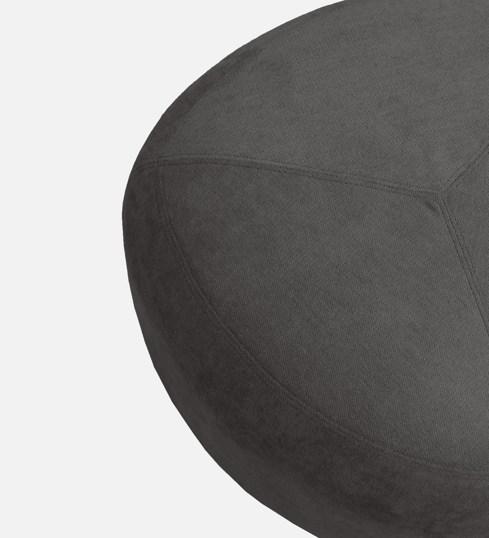 Keori Fabric Pouffe In Charcoal Grey Colour - Febonic Living