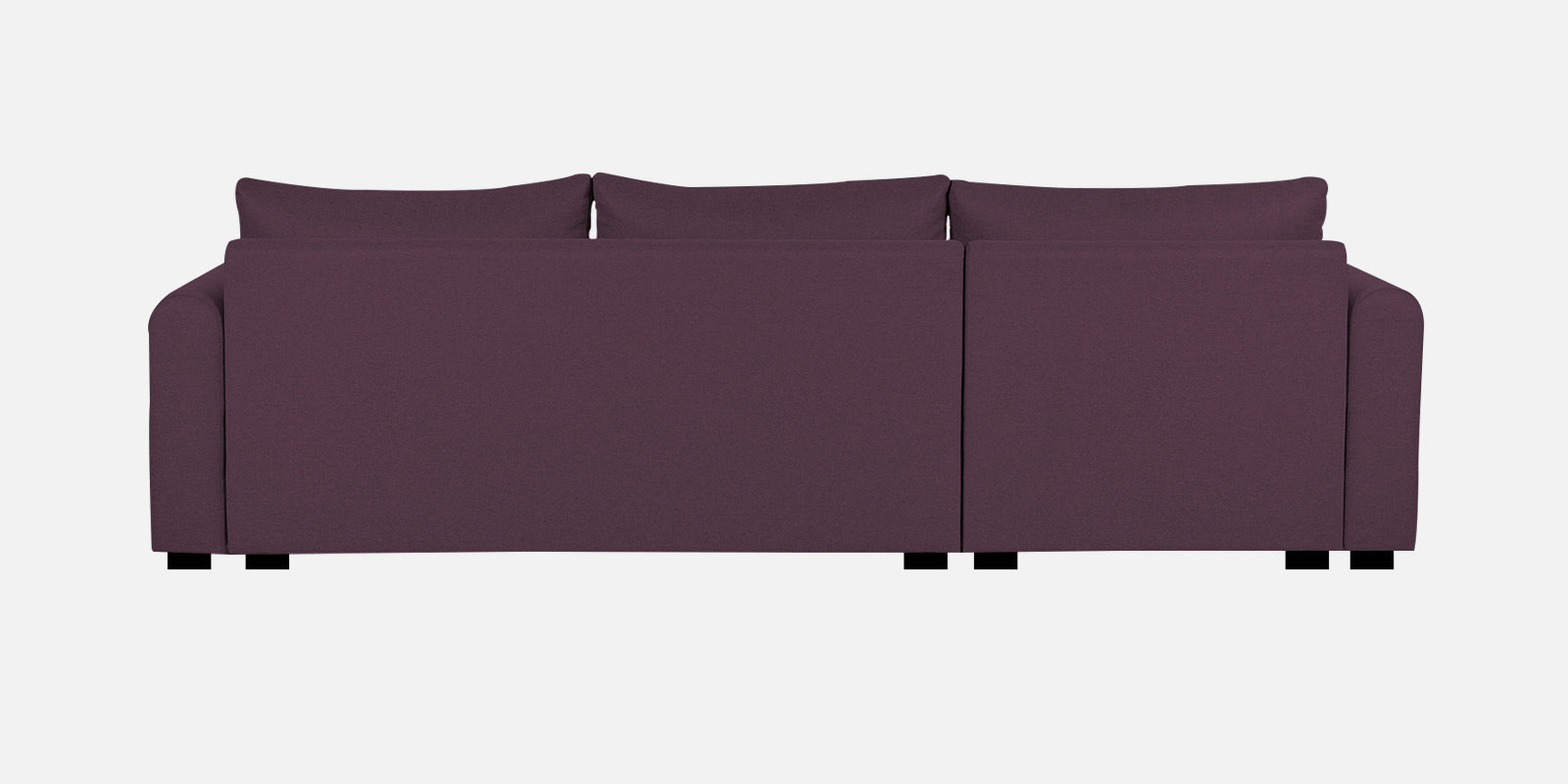 Sigma Fabric RHS Sectional Sofa (3+Lounger) In Greek Purple Colour - Febonic Living